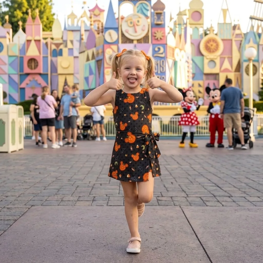 Mickey Pumpkin Halloween Tennis Dress Skirt, Spooky Mouse Ears WDW Halloween Outfit - Image 2