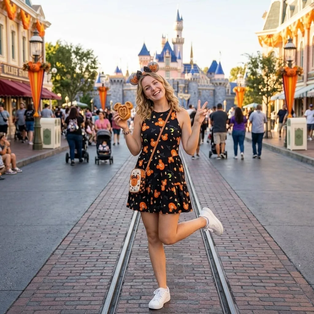 Mickey Pumpkin Halloween Tennis Dress Skirt, Spooky Mouse Ears WDW Halloween Outfit - Image 6