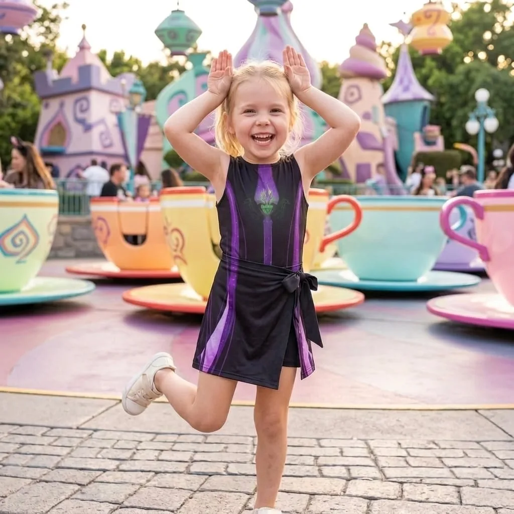 Villains Halloween Tennis Dress Skirt, Evil Queen Maleficent Ursula Disney Halloween Dress - Image 3