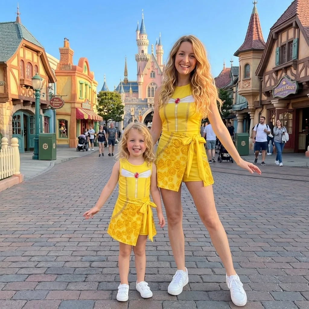 Belle Tennis Dress Skirt, Beauty And The Beast Park Vacation Outfit, Princess Belle Skort Dress - Image 2