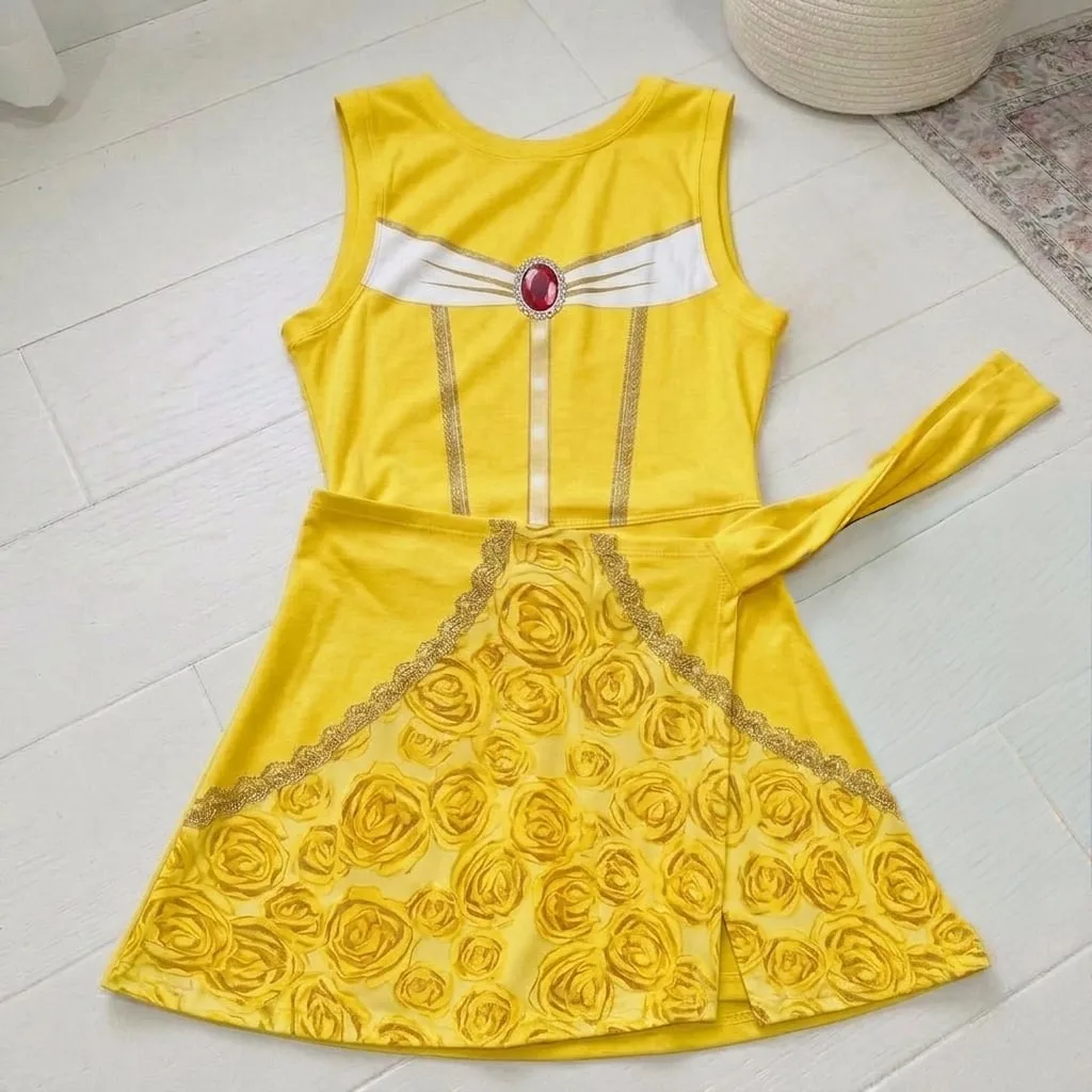 Belle Tennis Dress Skirt, Beauty And The Beast Park Vacation Outfit, Princess Belle Skort Dress