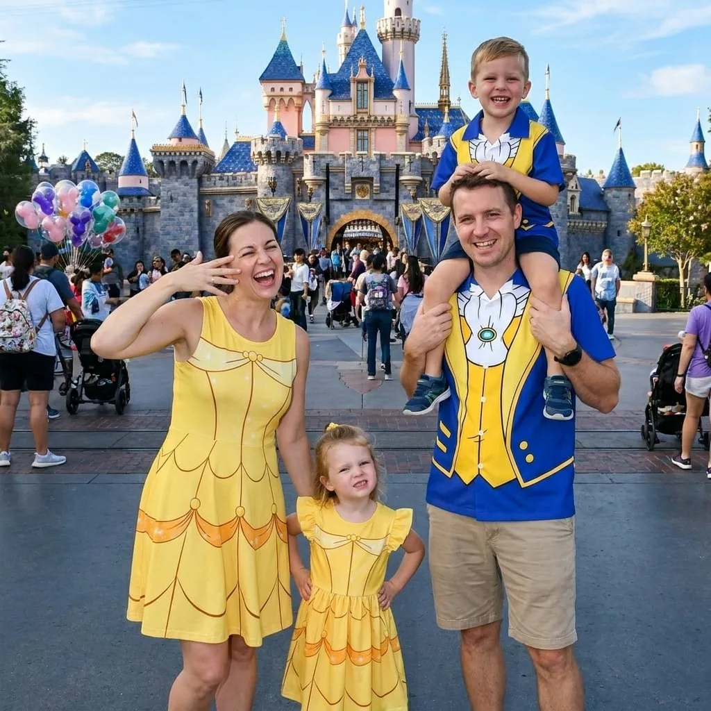 Beauty And The Beast Matching Family Set, Disney Family Vacation Outfit, Disneyland Trip Clothes - Image 3