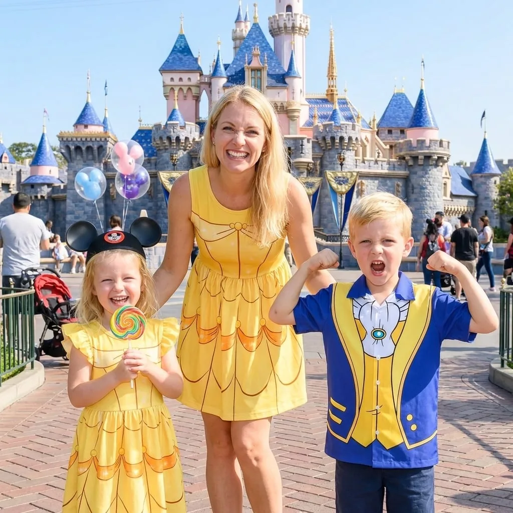 Beauty And The Beast Matching Family Set, Disney Family Vacation Outfit, Disneyland Trip Clothes - Image 4