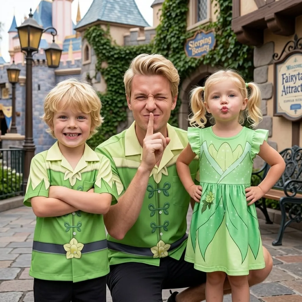 Disney Peter Pan Tinker Bell Hawaiian Shirt, Fairy Family Matching Button Up Shirt - Image 5