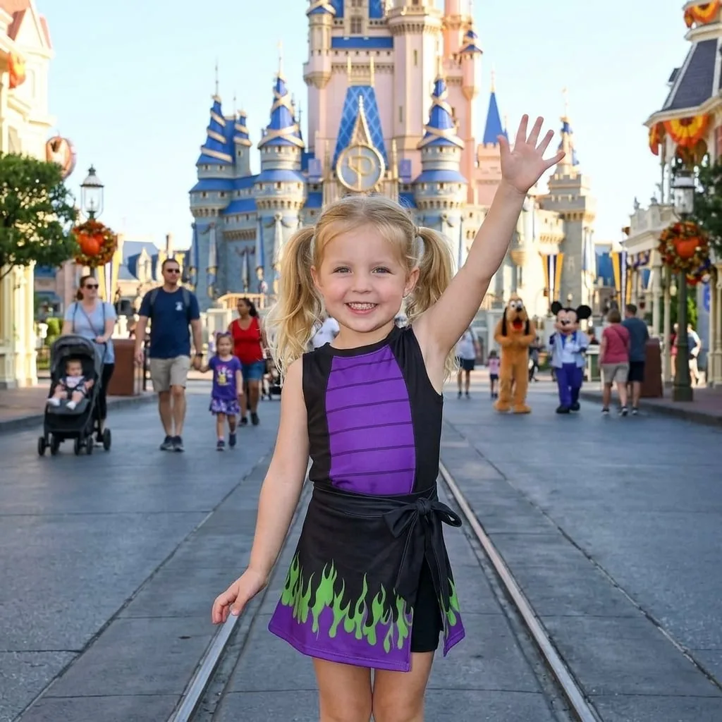 Maleficent Tennis Dress Skirt, Disney Villains Park Vacation Outfit, Maleficent Skort Dress - Image 5