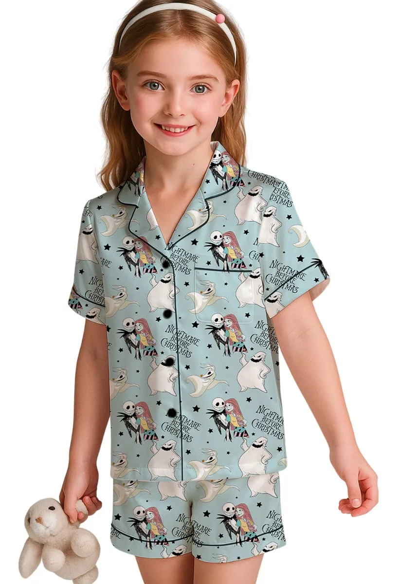 Nightmare Before Christmas Satin Pajamas Set, Jack Skellington Sally Sleepwear, Disney Halloween Pajama Set - Image 9