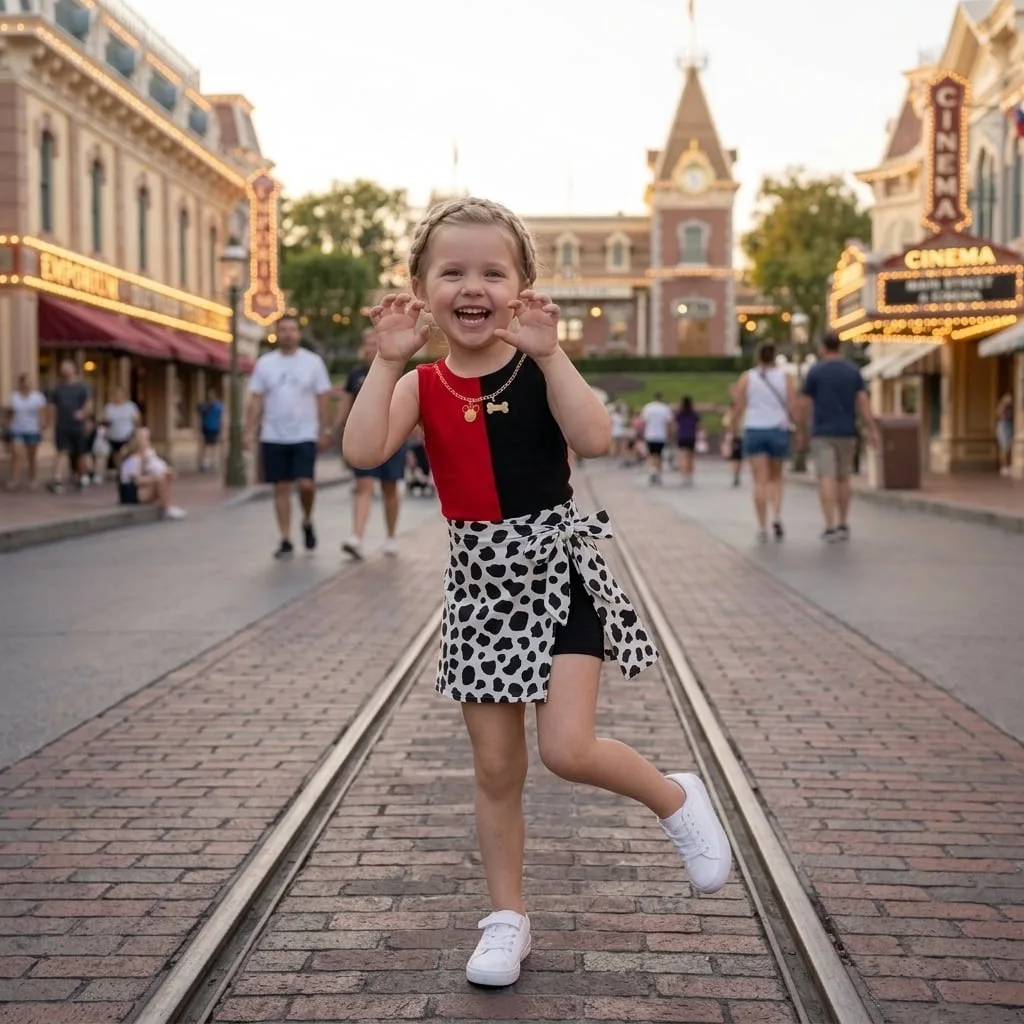 Cruella Tennis Dress Skirt, Disney Villains Park Vacation Outfit, Cruella Skort Dress - Image 2