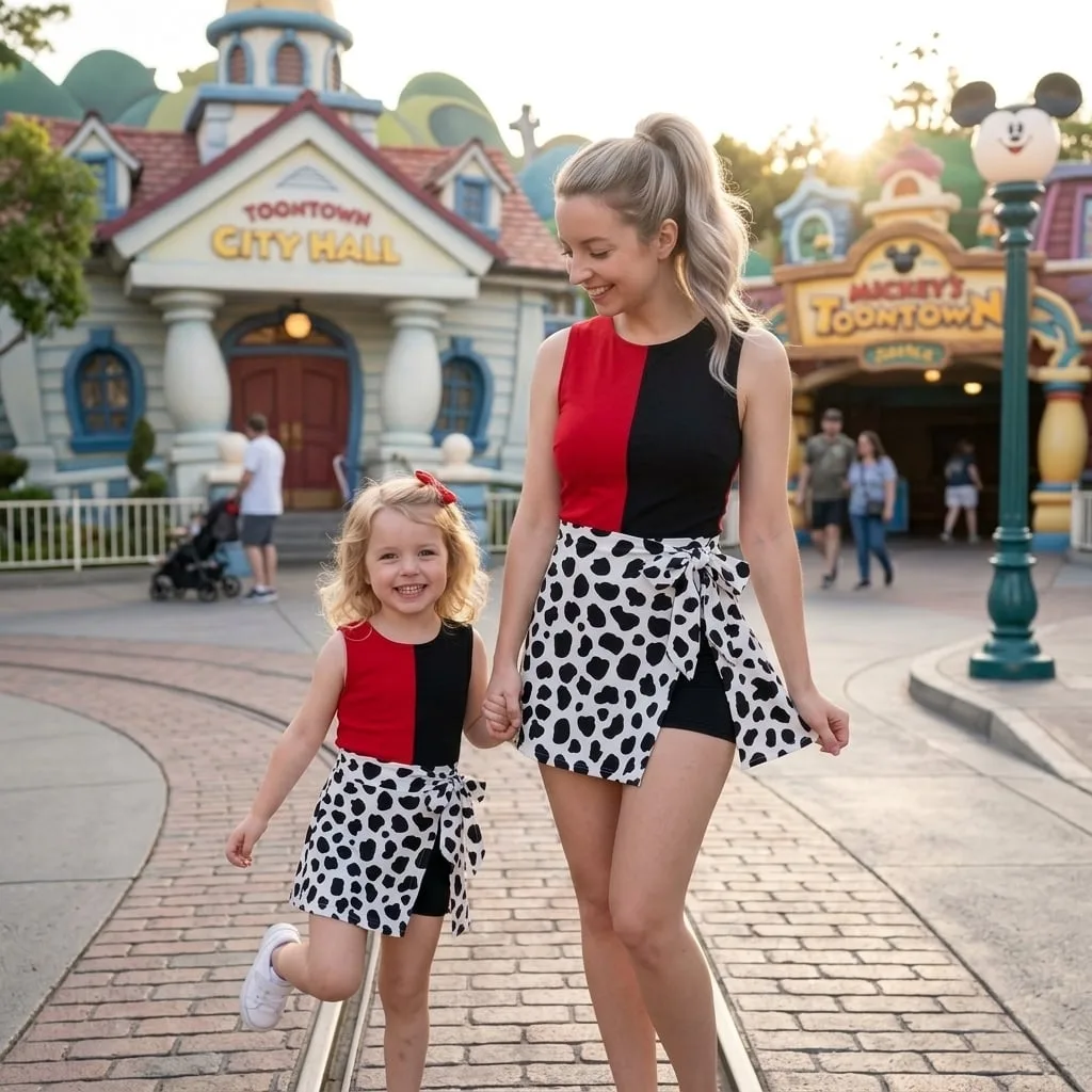 Cruella Tennis Dress Skirt, Disney Villains Park Vacation Outfit, Cruella Skort Dress - Image 5