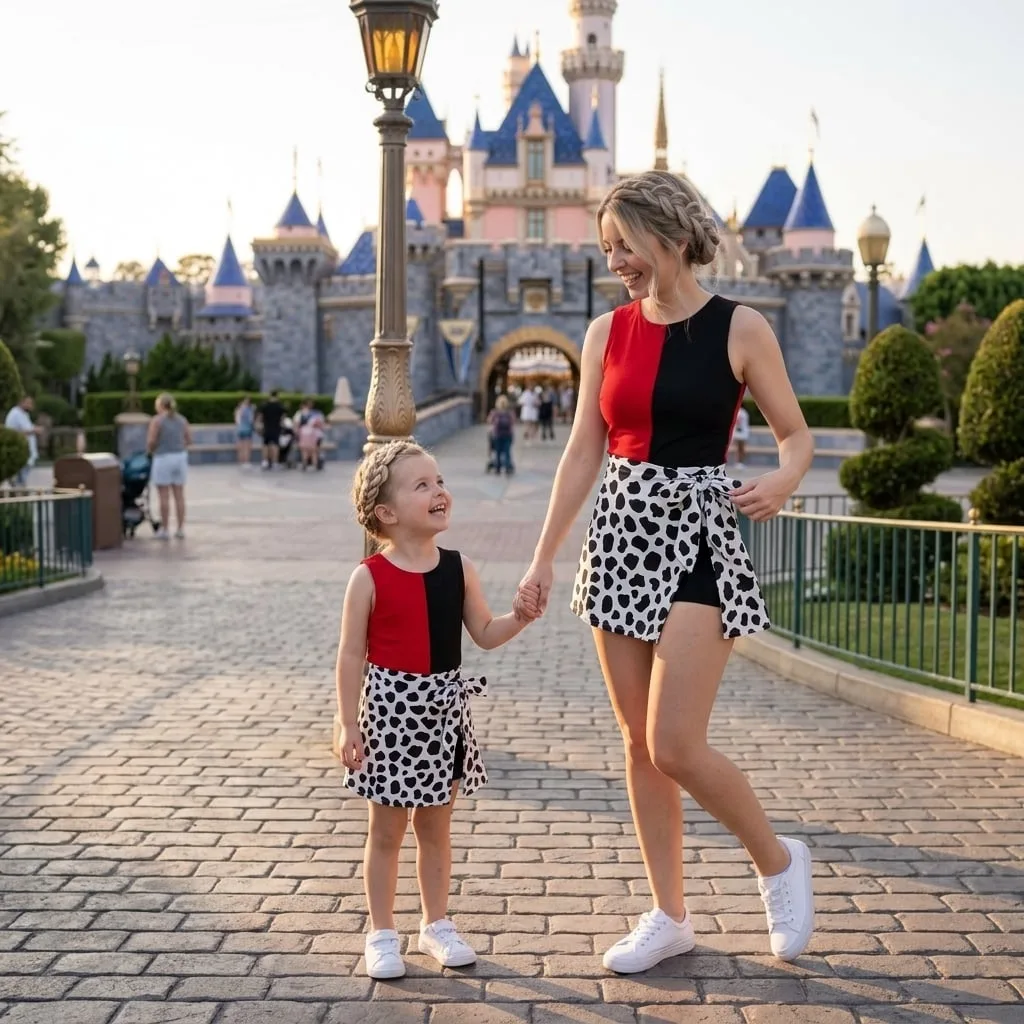 Cruella Tennis Dress Skirt, Disney Villains Park Vacation Outfit, Cruella Skort Dress - Image 4