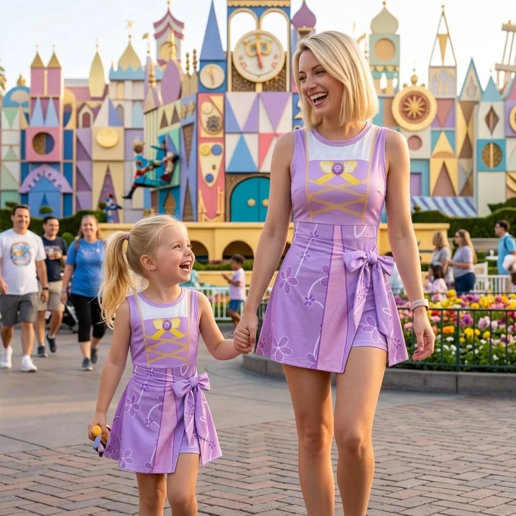 Rapunzel Tennis Dress Skirt, Disney Princess Park Vacation Outfit, Rapunzel Skort Dress - Image 5