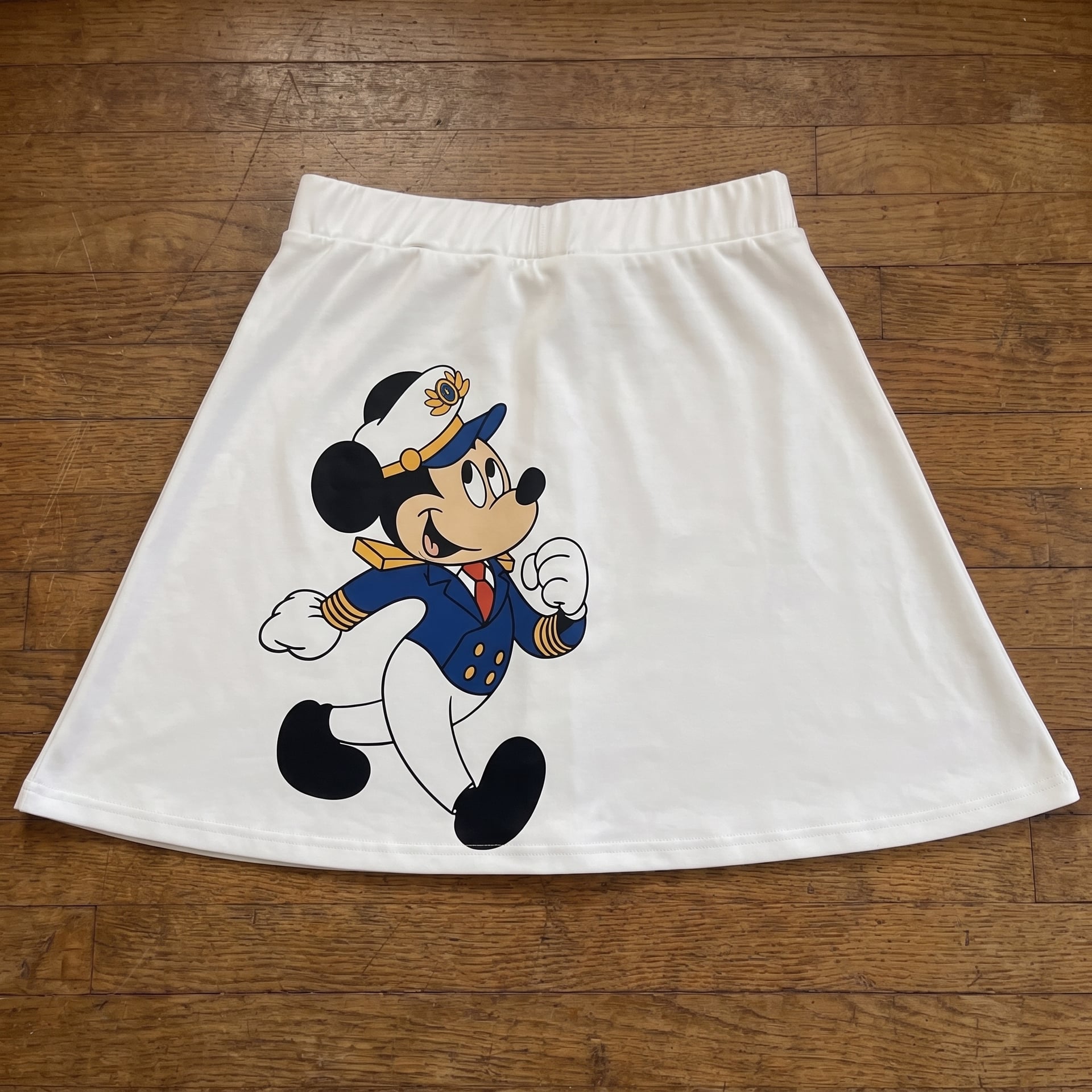 Captain Mickey Mouse Magic Skater Skirt, Disney Cruise Vacation Women Skater Skirt, Captain Mickey Disney Skirt - Image 2
