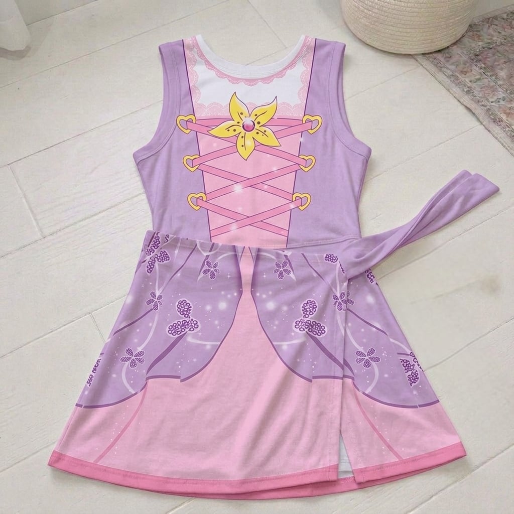 Rapunzel Princess Tennis Dress, Tangled Inspired Halloween Costume For Women - Image 2