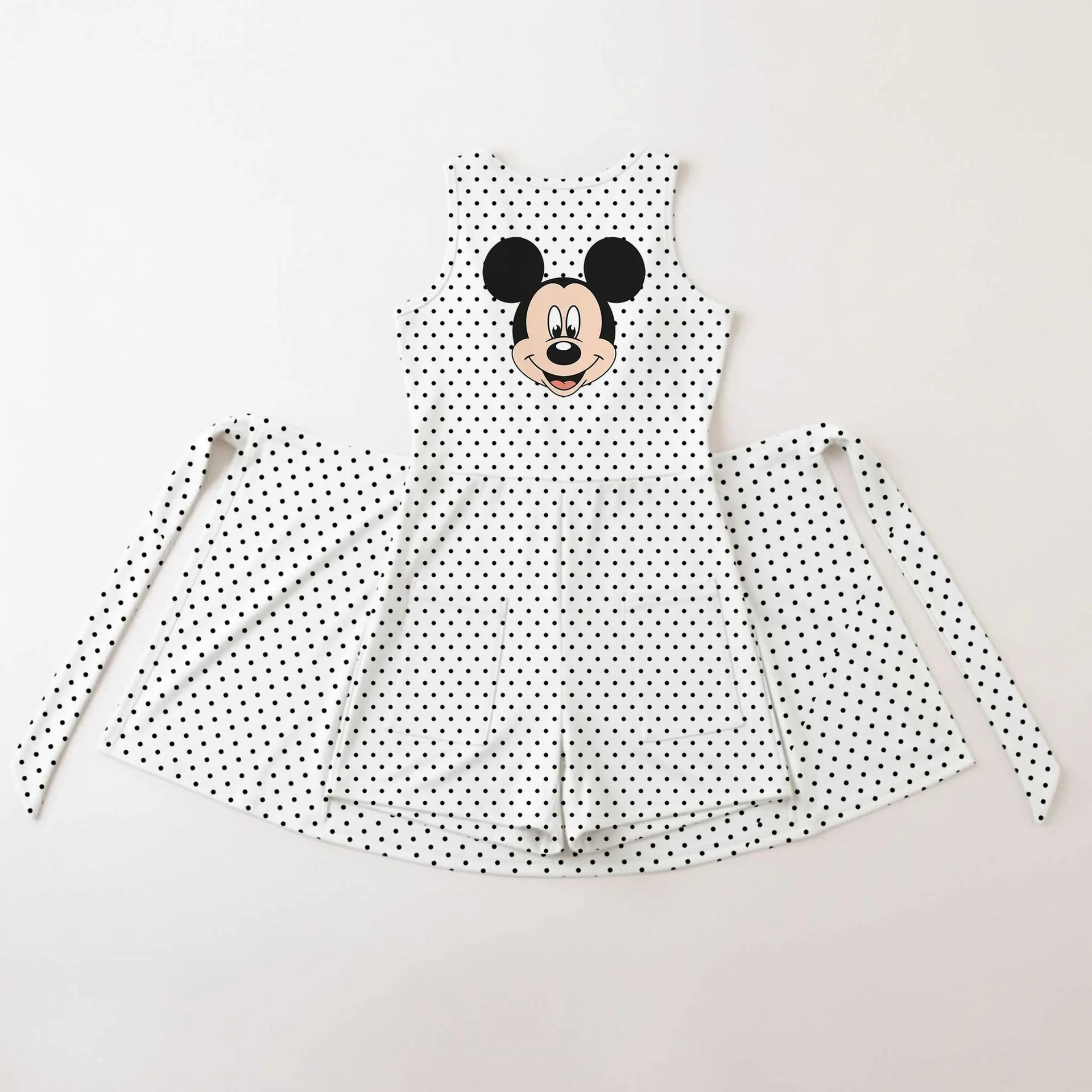 Mickey Mouse Matching Dress Set, Black Polka Dot Mom And Me Outfit, Disney Park Vacation Clothes - Image 2