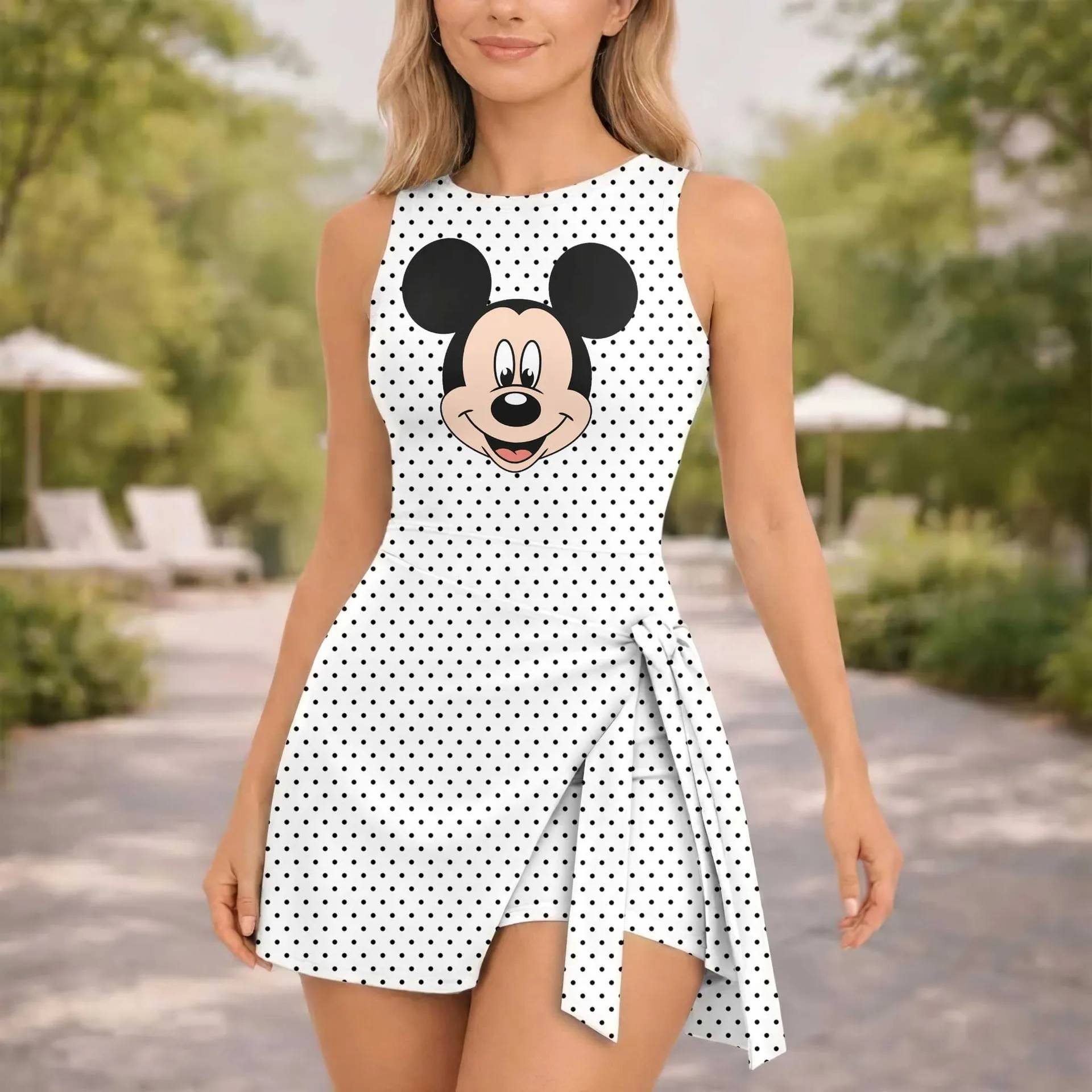 Mickey Mouse Matching Dress Set, Black Polka Dot Mom And Me Outfit, Disney Park Vacation Clothes - Image 4