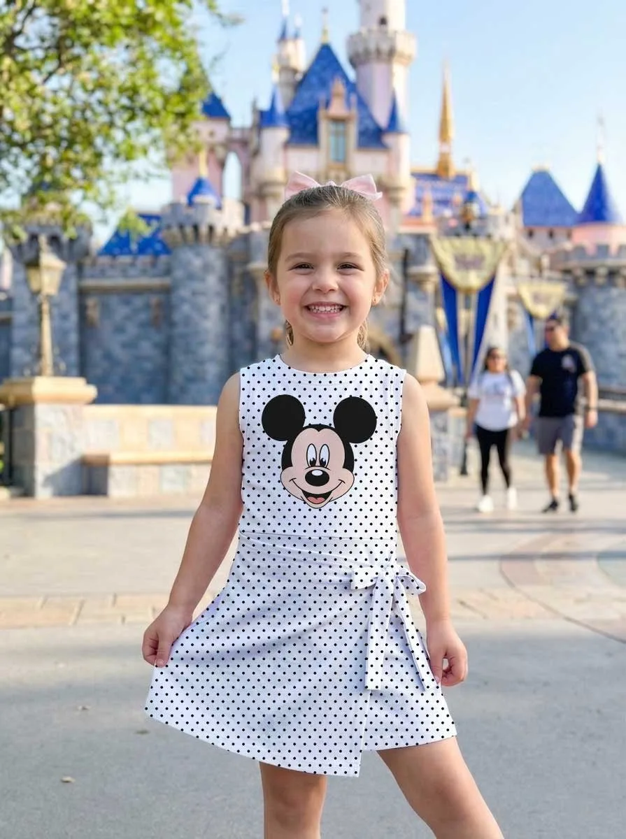 Mickey Mouse Matching Dress Set, Black Polka Dot Mom And Me Outfit, Disney Park Vacation Clothes - Image 6