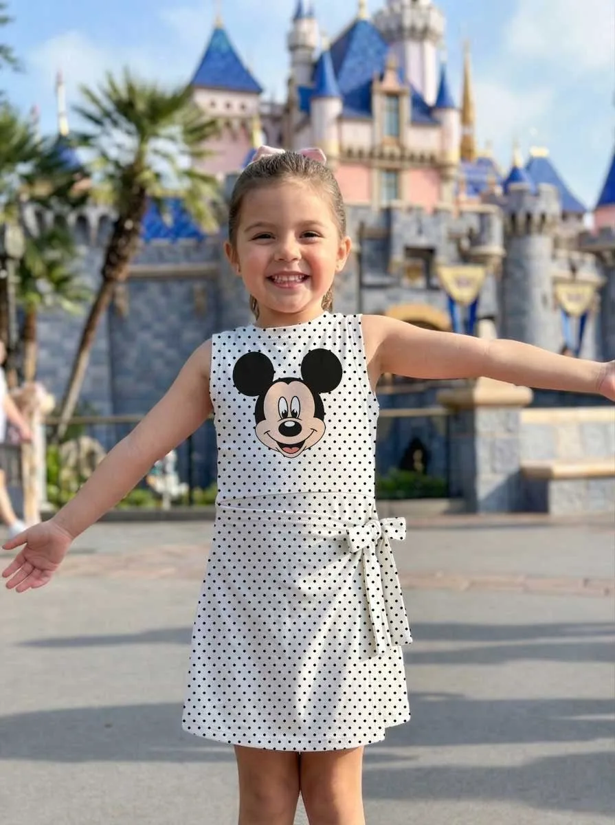 Mickey Mouse Matching Dress Set, Black Polka Dot Mom And Me Outfit, Disney Park Vacation Clothes - Image 7