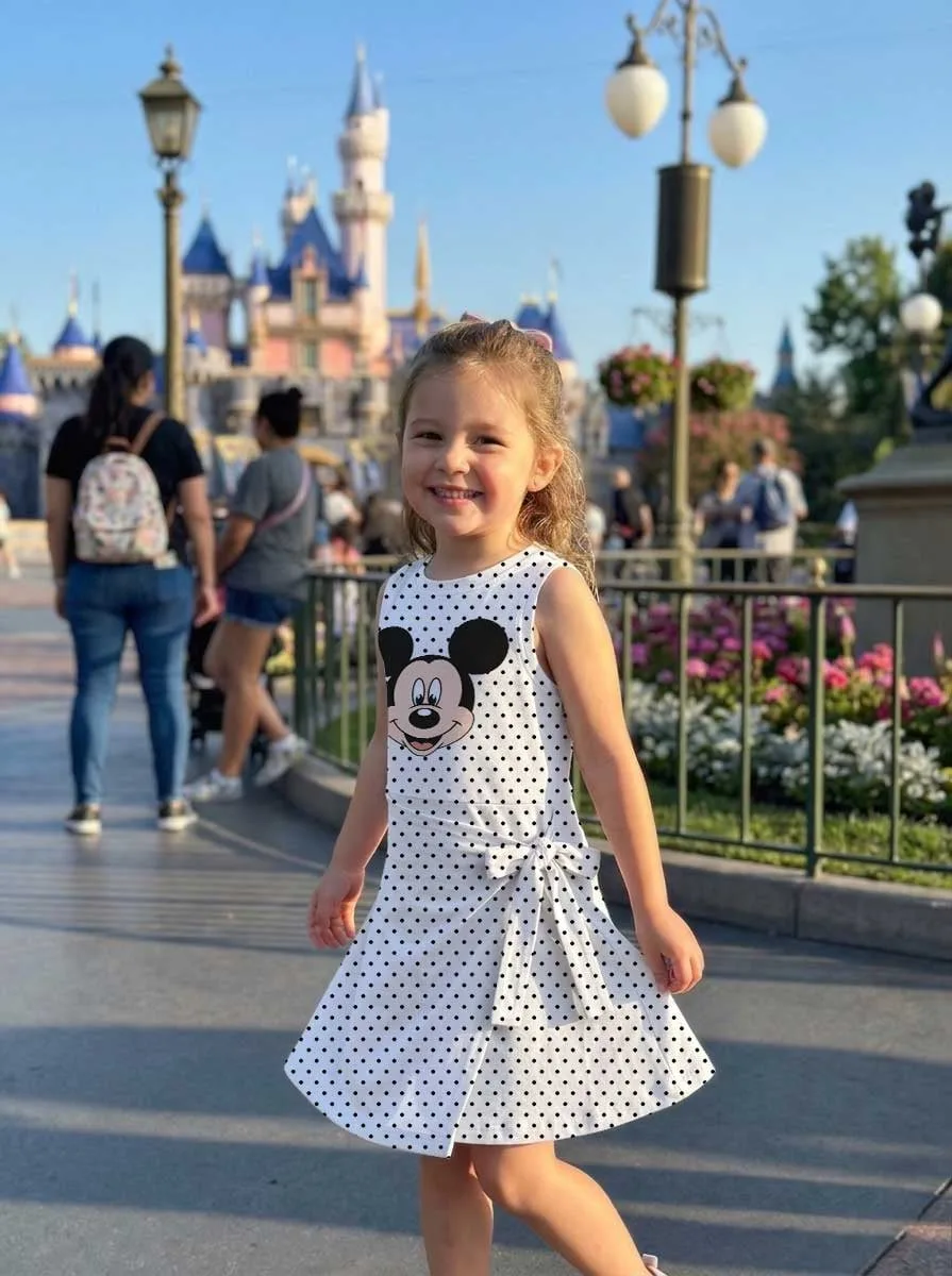 Mickey Mouse Matching Dress Set, Black Polka Dot Mom And Me Outfit, Disney Park Vacation Clothes - Image 9