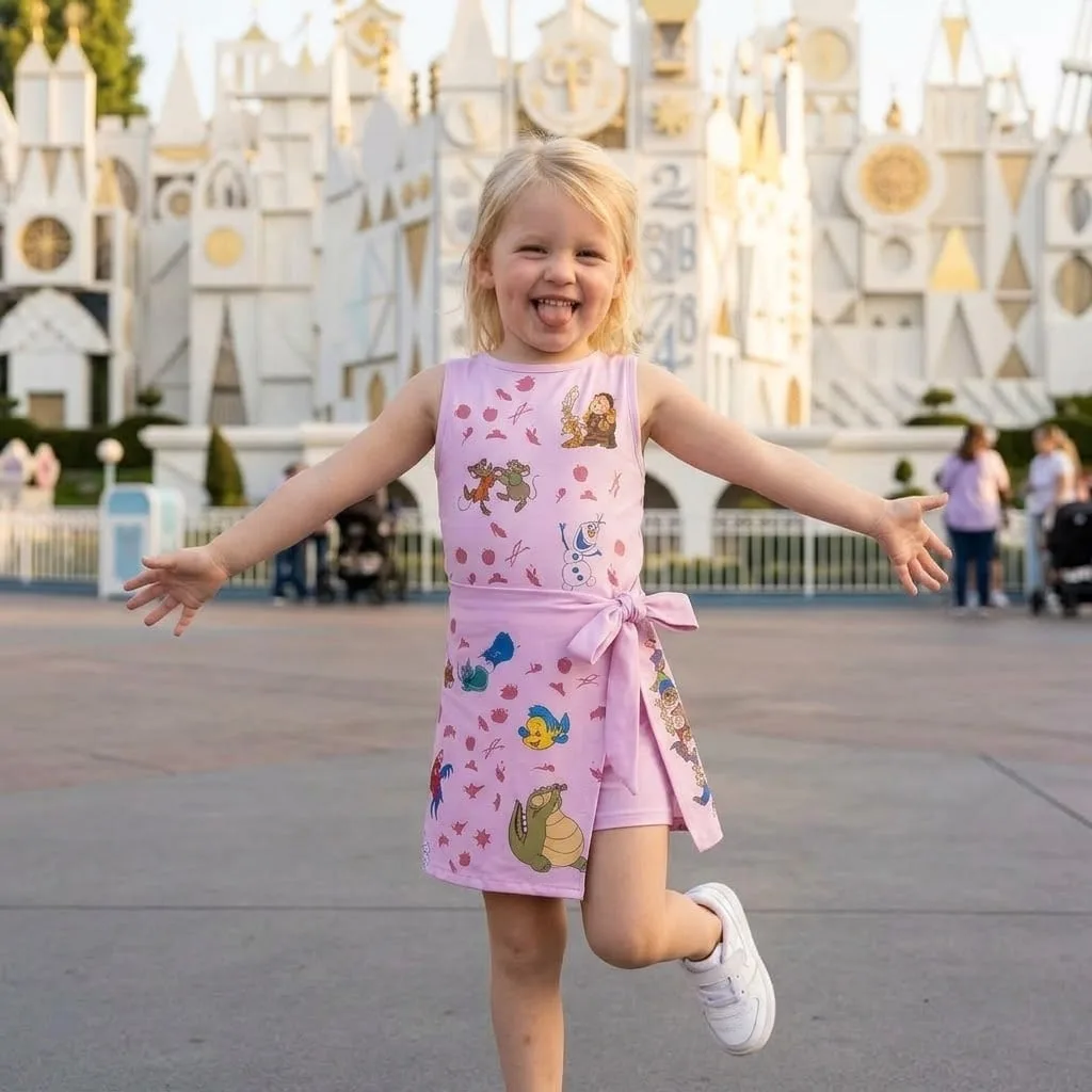 Girls Disney Cartoon Tennis Dress, Pink Princess Party Dress, Kids Birthday Outfit - Image 5
