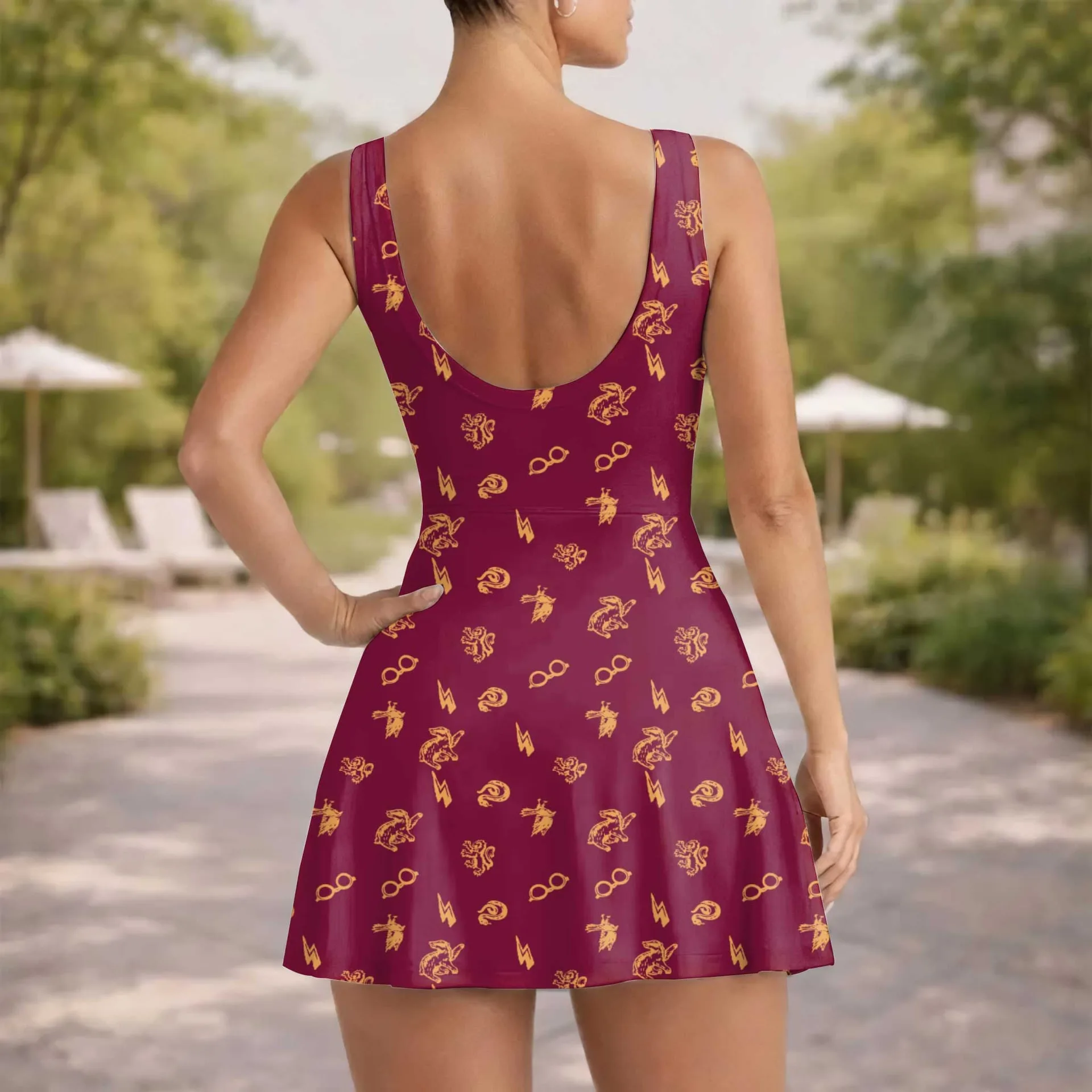 Harry Potter Gryffindor Tennis Dress, Mom And Me Matching Outfit, Wizarding World Vacation Clothes - Image 6