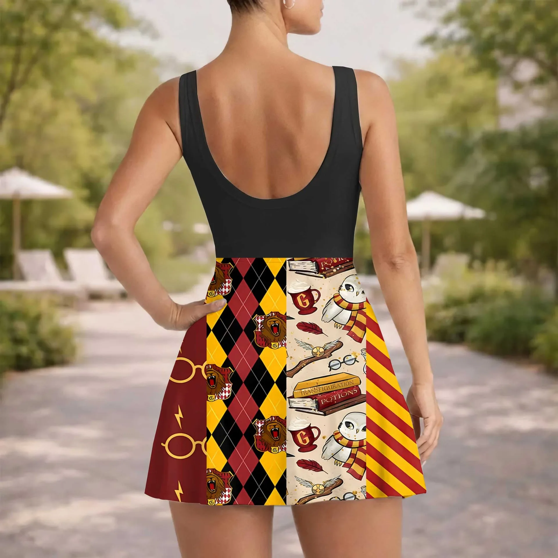 Harry Potter Gryffindor Tennis Dress, Mom And Me Matching Outfit, Wizard Park Vacation Clothes - Image 5