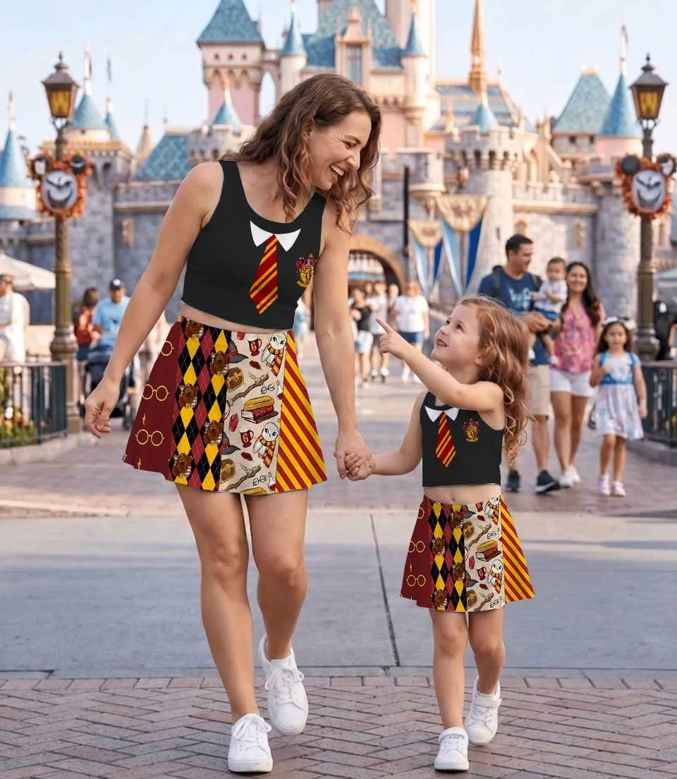 Harry Potter Gryffindor Dress Set, Wizard School Girls Outfit, Magical Theme Park Vacation Clothes - Image 5