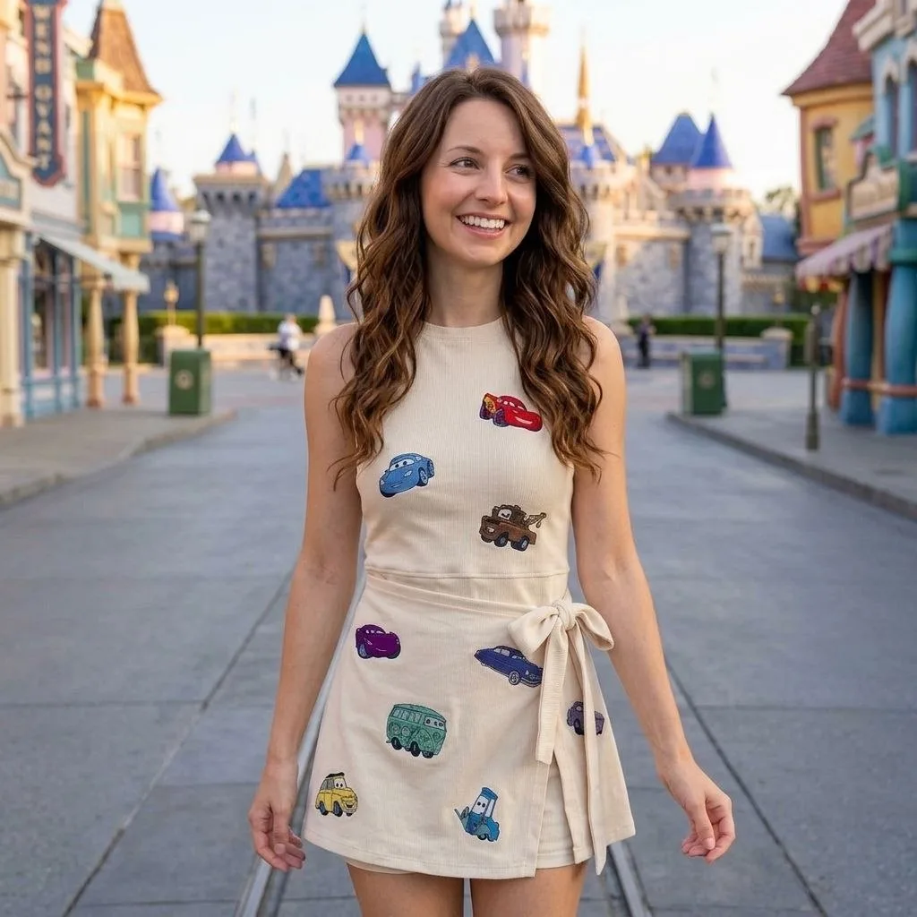 Disney Pixar Cars Tennis Dress Skirt, Disney Park Vacation Outfit, Cars Skort Dress - Image 5
