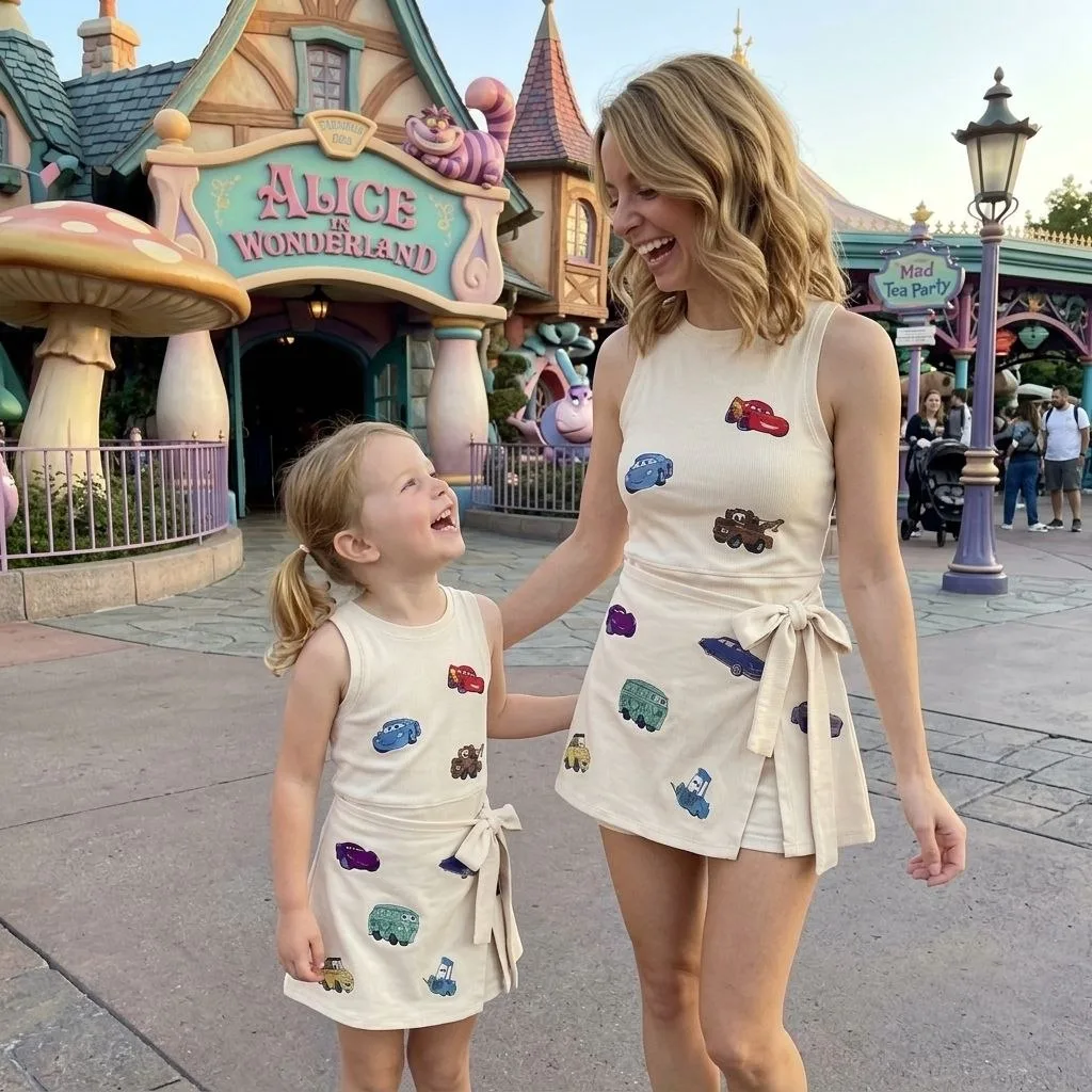 Disney Pixar Cars Tennis Dress Skirt, Disney Park Vacation Outfit, Cars Skort Dress - Image 2