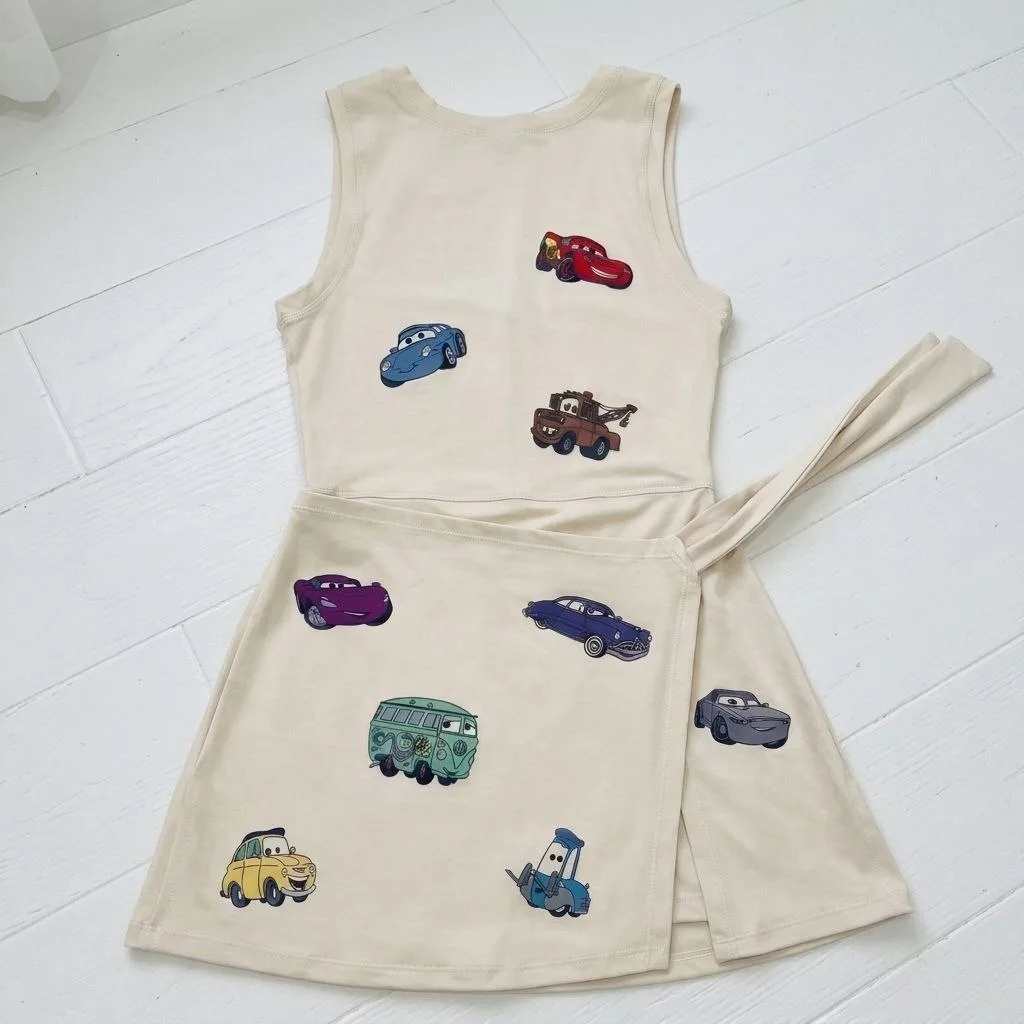 Disney Pixar Cars Tennis Dress Skirt, Disney Park Vacation Outfit, Cars Skort Dress
