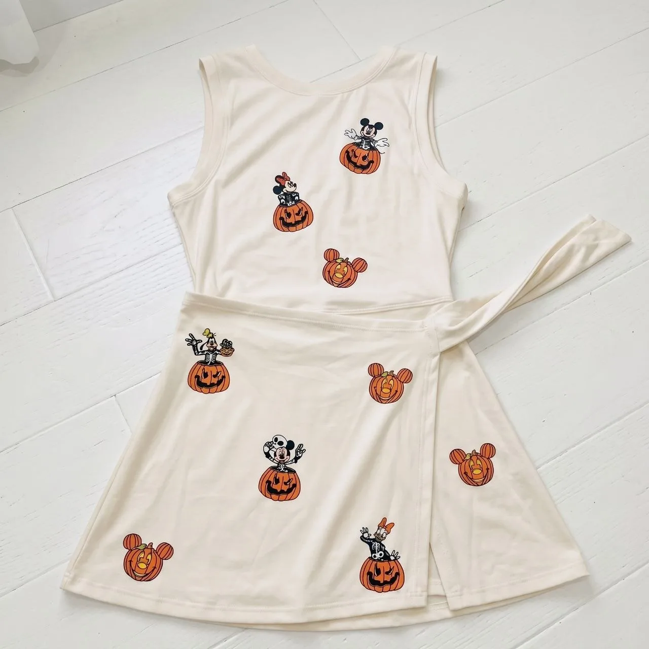 Disney Halloween Pumpkin Tennis Dress Skirt, Mickey Friends Halloween Dress