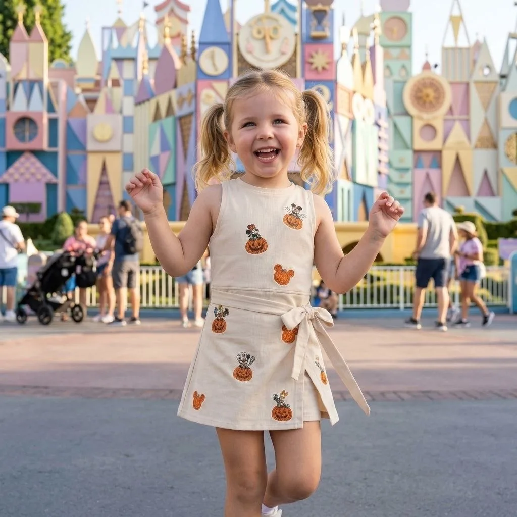 Disney Halloween Pumpkin Tennis Dress Skirt, Mickey Friends Halloween Dress - Image 5
