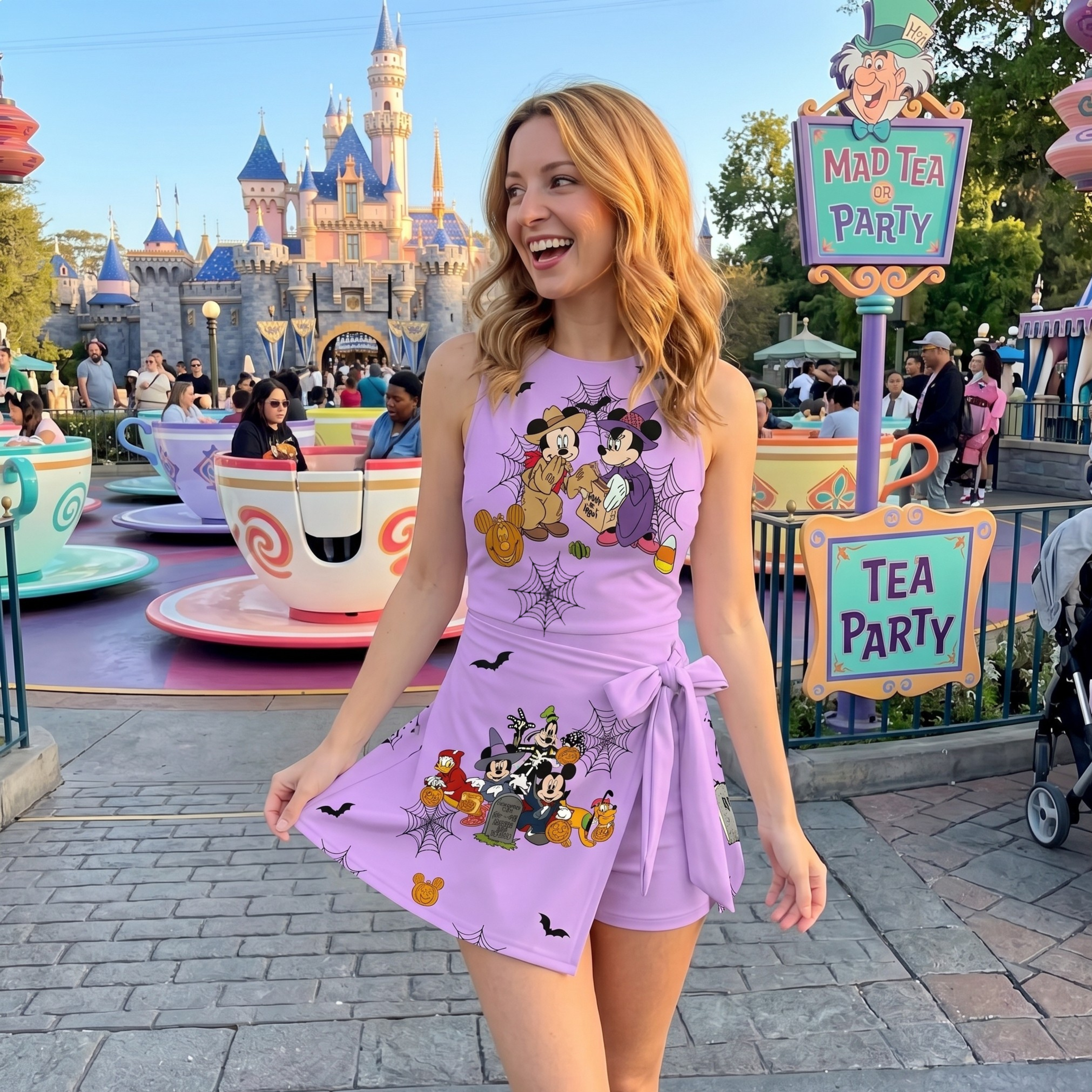 Halloween Mickey & Friends Tennis Dress Skirt, Mickey Minnie Matching Halloween Outfit - Image 3