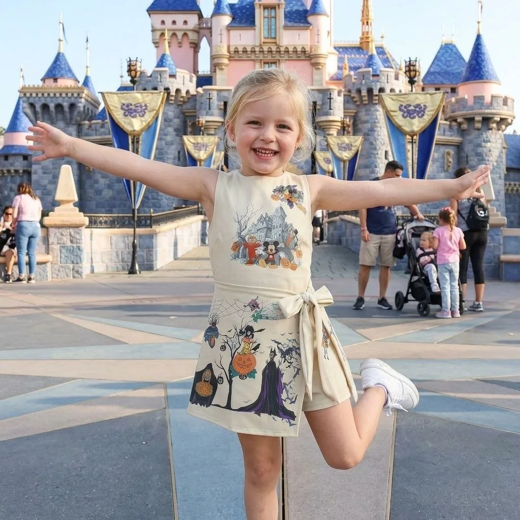 Halloween Mickey & Friends Tennis Dress Skirt, Mickey Minnie Matching Halloween Party Dress For Women - Image 3