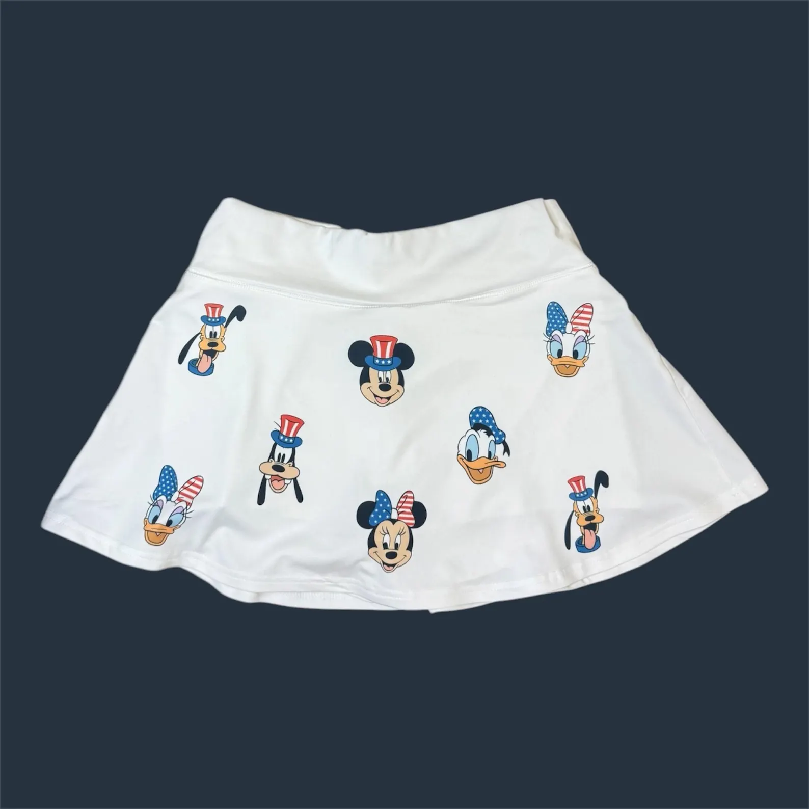 Mickey And Friends USA Flag Magic Skater Skirt, 4th Of July Disney Women Skater Skirt - Image 3