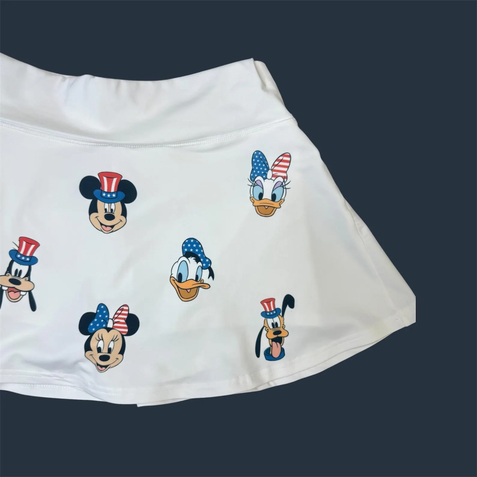Mickey And Friends USA Flag Magic Skater Skirt, 4th Of July Disney Women Skater Skirt - Image 2