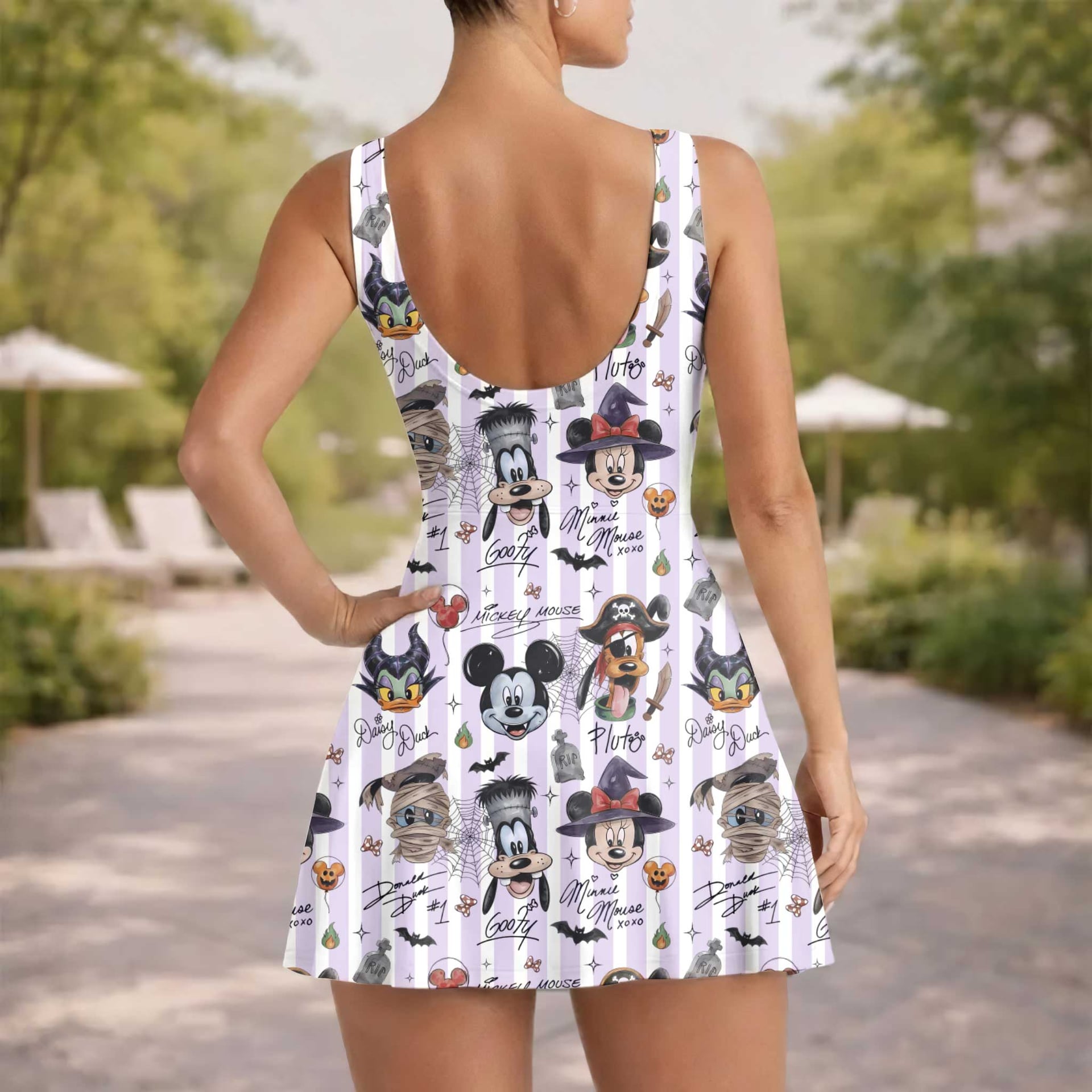 Mickey And Friends Halloween Tennis Dress, Mom And Me Matching Outfit, Disney Theme Park Vacation Clothes - Image 5