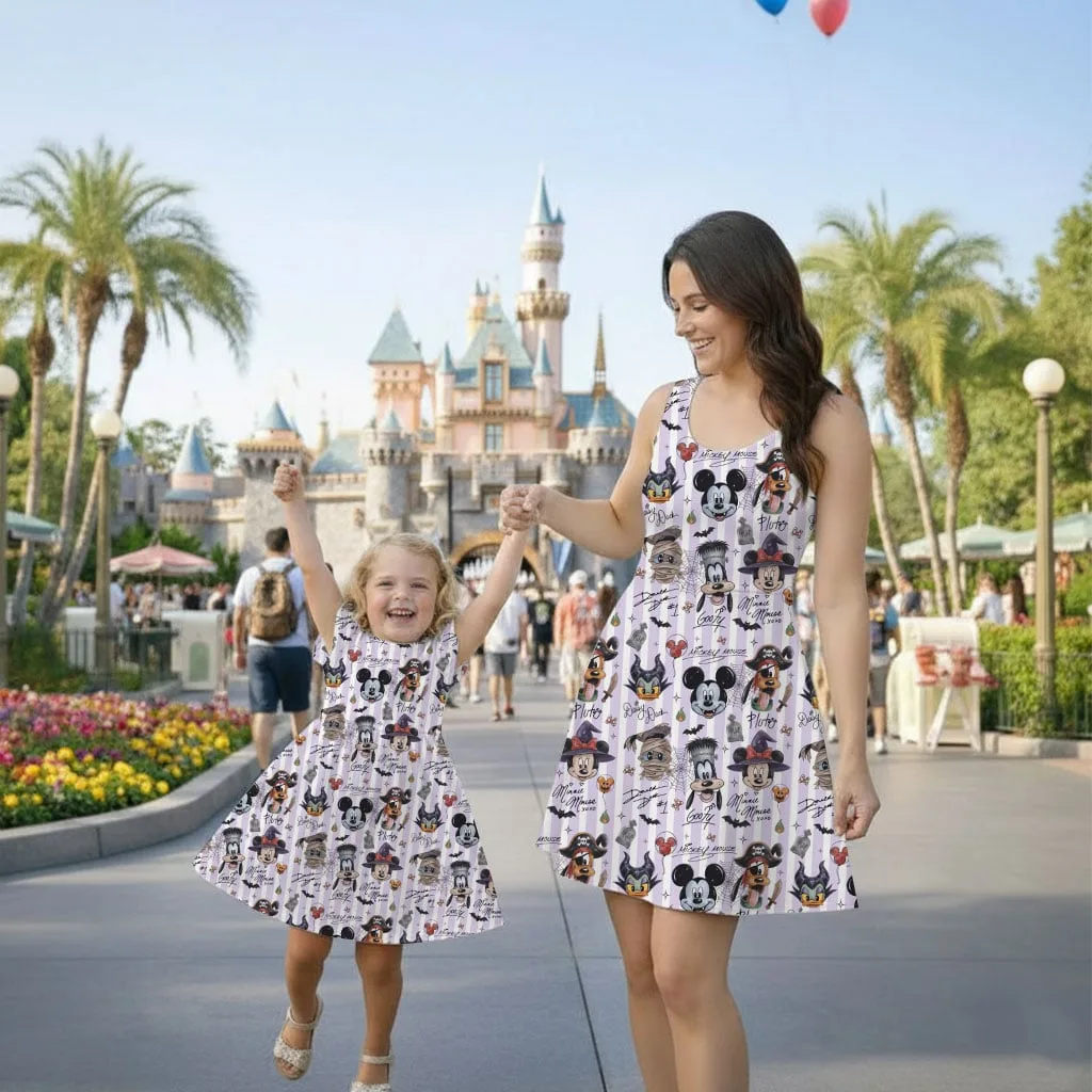Mickey Halloween Mommy And Me Dress, Disney Halloween Family Matching Outfit, Disney Park Vacation Clothes - Image 6