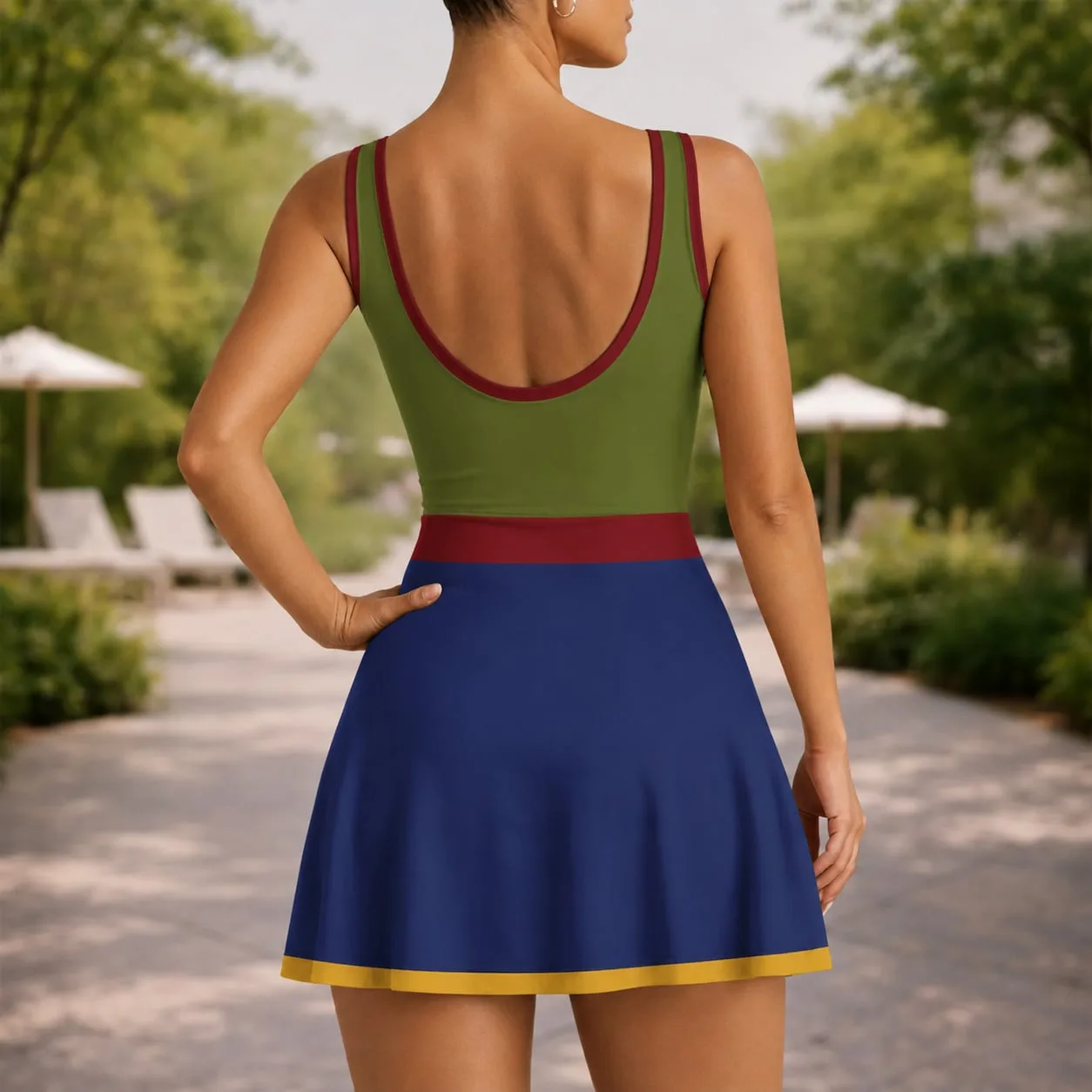 Mulan Princess Tennis Dress, Mom And Me Matching Outfit, Disney Theme Park Vacation Clothes - Image 5