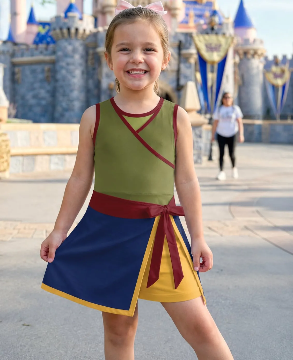Mulan Princess Tennis Dress, Mom And Me Matching Outfit, Disney Theme Park Vacation Clothes - Image 4