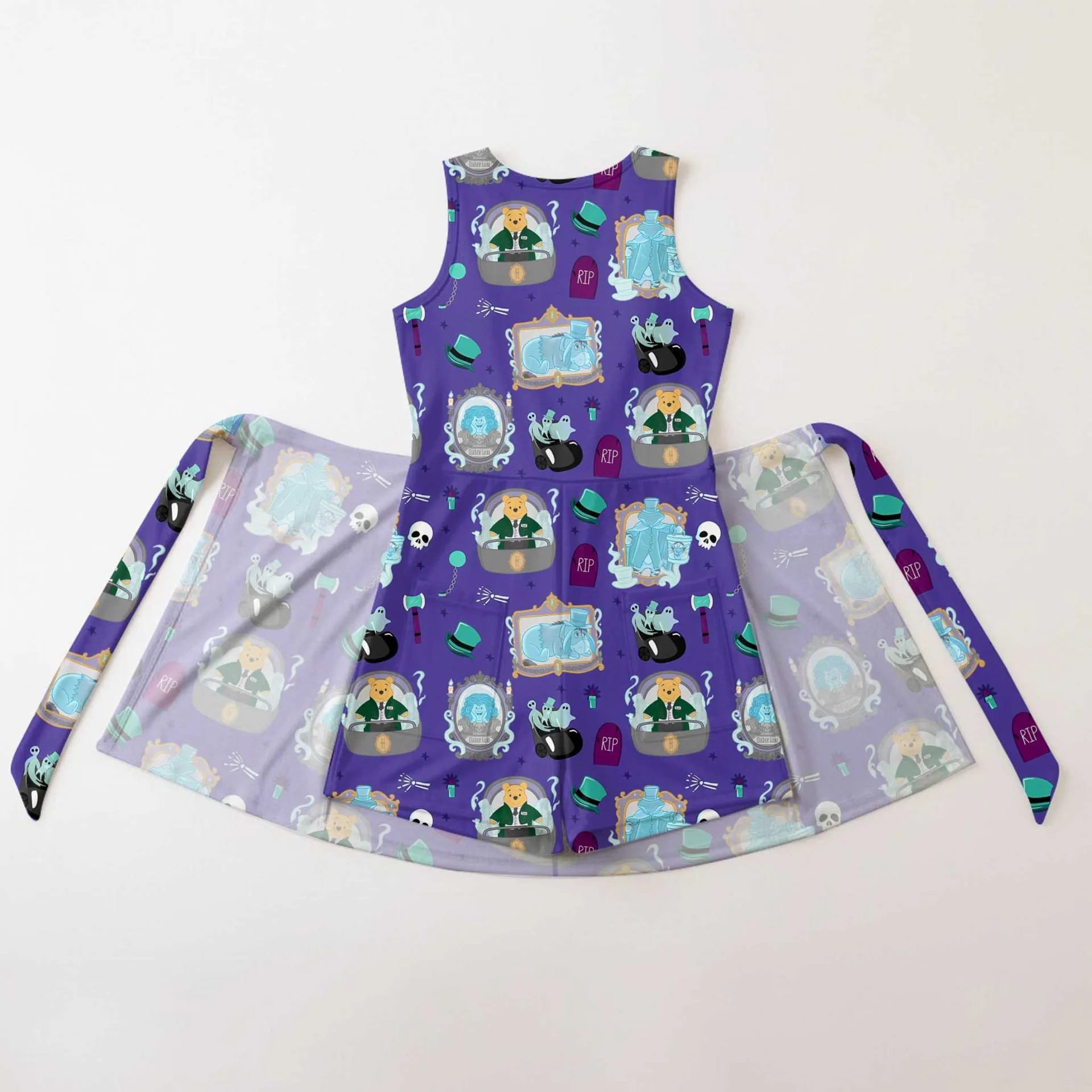Haunted Mansion Halloween Tennis Dress, Mom And Me Matching Outfit, Disney Theme Park Vacation Clothes - Image 2