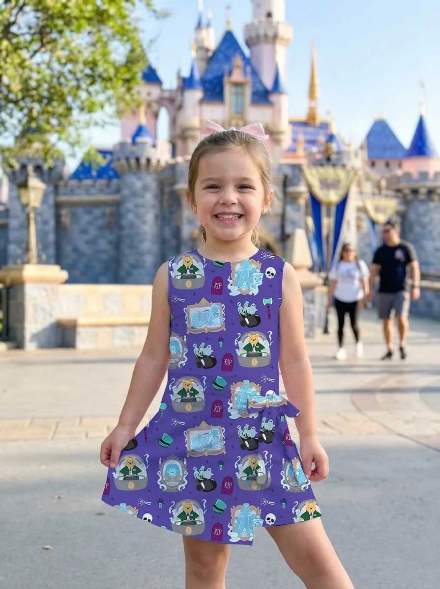 Haunted Mansion Halloween Tennis Dress, Mom And Me Matching Outfit, Disney Theme Park Vacation Clothes - Image 5