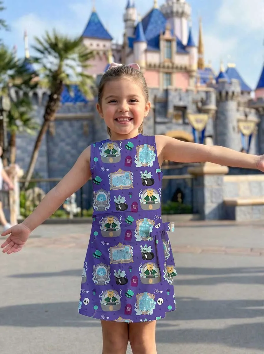Haunted Mansion Halloween Tennis Dress, Mom And Me Matching Outfit, Disney Theme Park Vacation Clothes - Image 6
