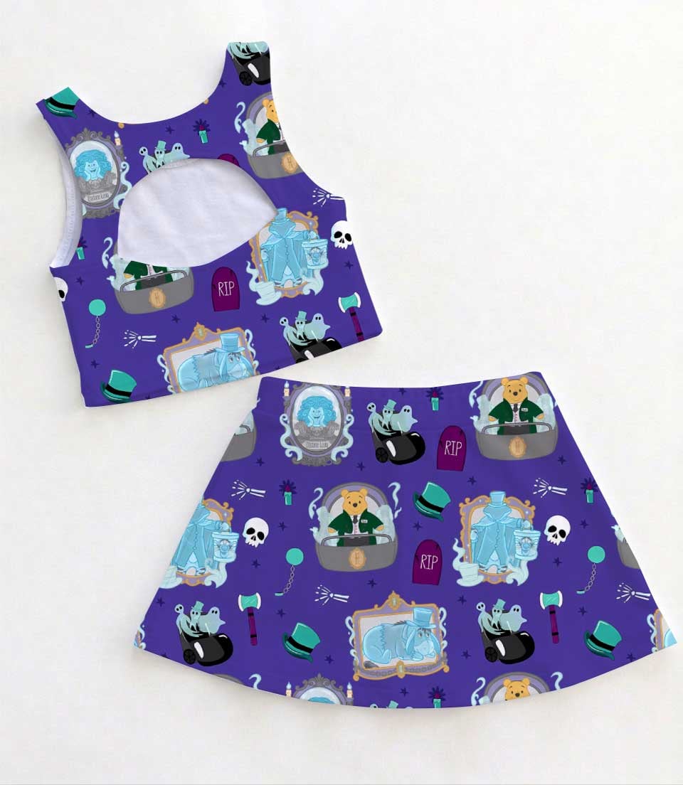 Haunted Mansion Halloween Dress Set, Spooky Girls Outfit, Disney Theme Park Vacation Clothes - Image 2