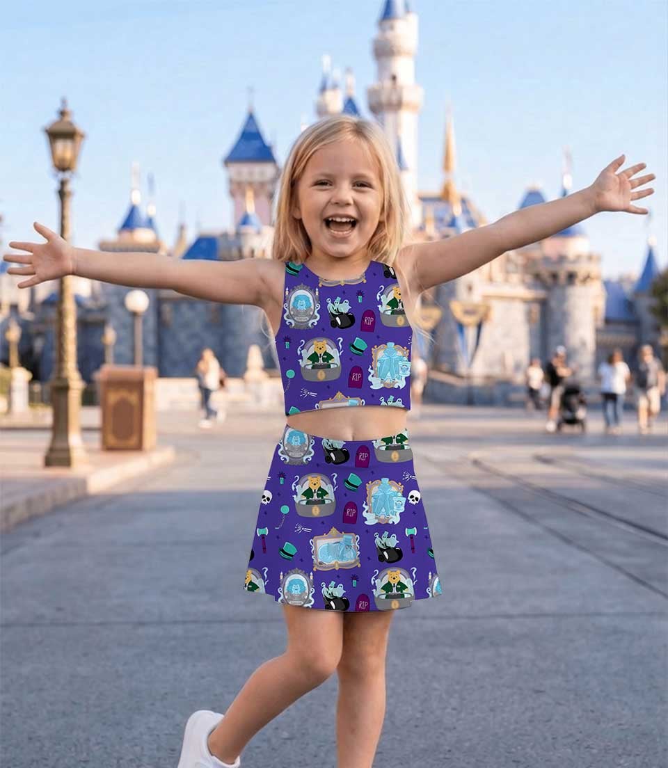 Haunted Mansion Halloween Dress Set, Spooky Girls Outfit, Disney Theme Park Vacation Clothes - Image 5