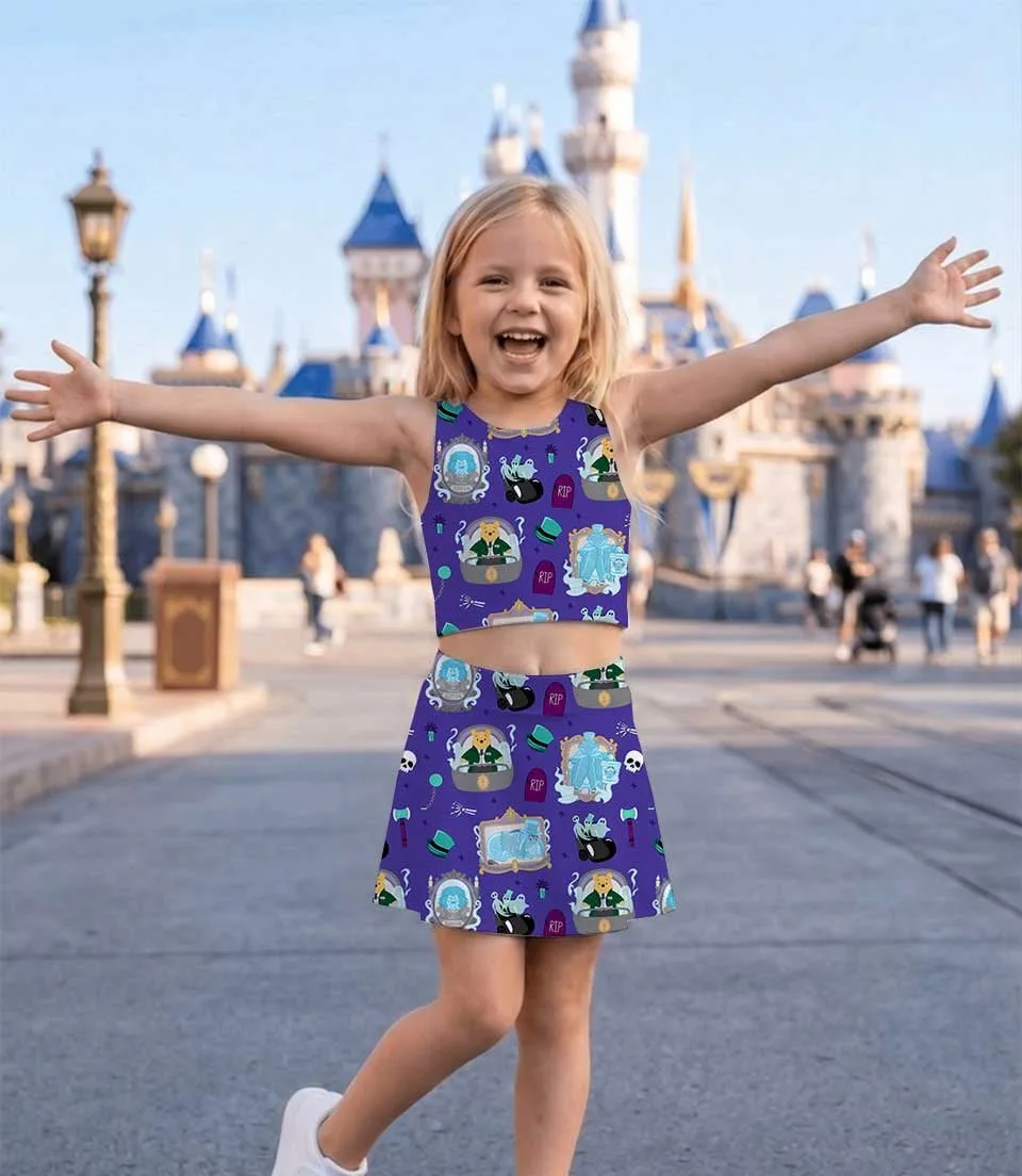 Haunted Mansion Halloween Dress Set, Spooky Girls Outfit, Disney Theme Park Vacation Clothes - Image 5