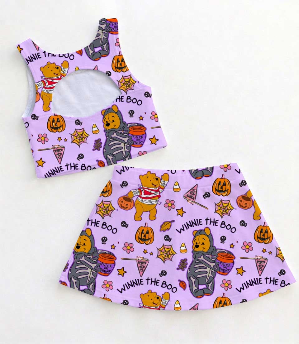 Winnie the Boo Halloween Dress Set, Pumpkin Patch Girls Outfit, Fall Theme Park Vacation Clothes - Image 2
