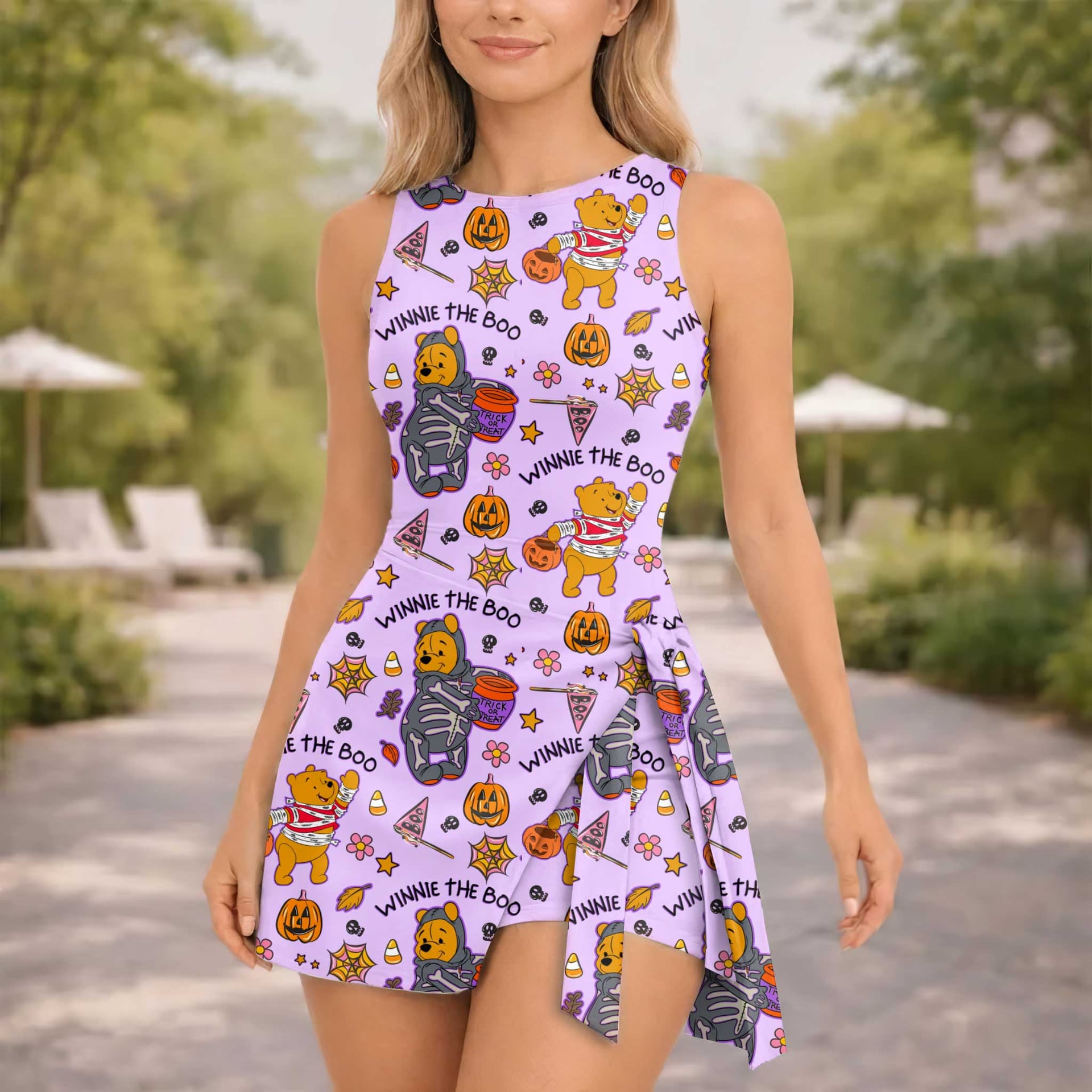 Winnie the Boo Halloween Tennis Dress, Mom And Me Matching Outfit, Disney Theme Park Vacation Clothes - Image 4