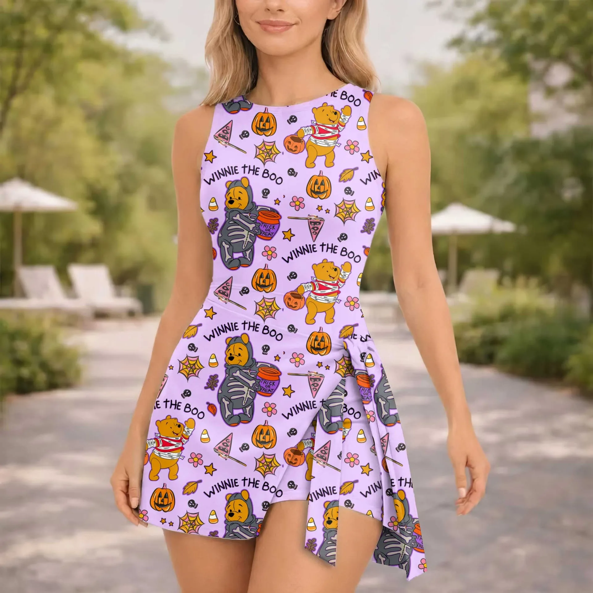 Winnie the Boo Halloween Tennis Dress, Mom And Me Matching Outfit, Disney Theme Park Vacation Clothes - Image 4