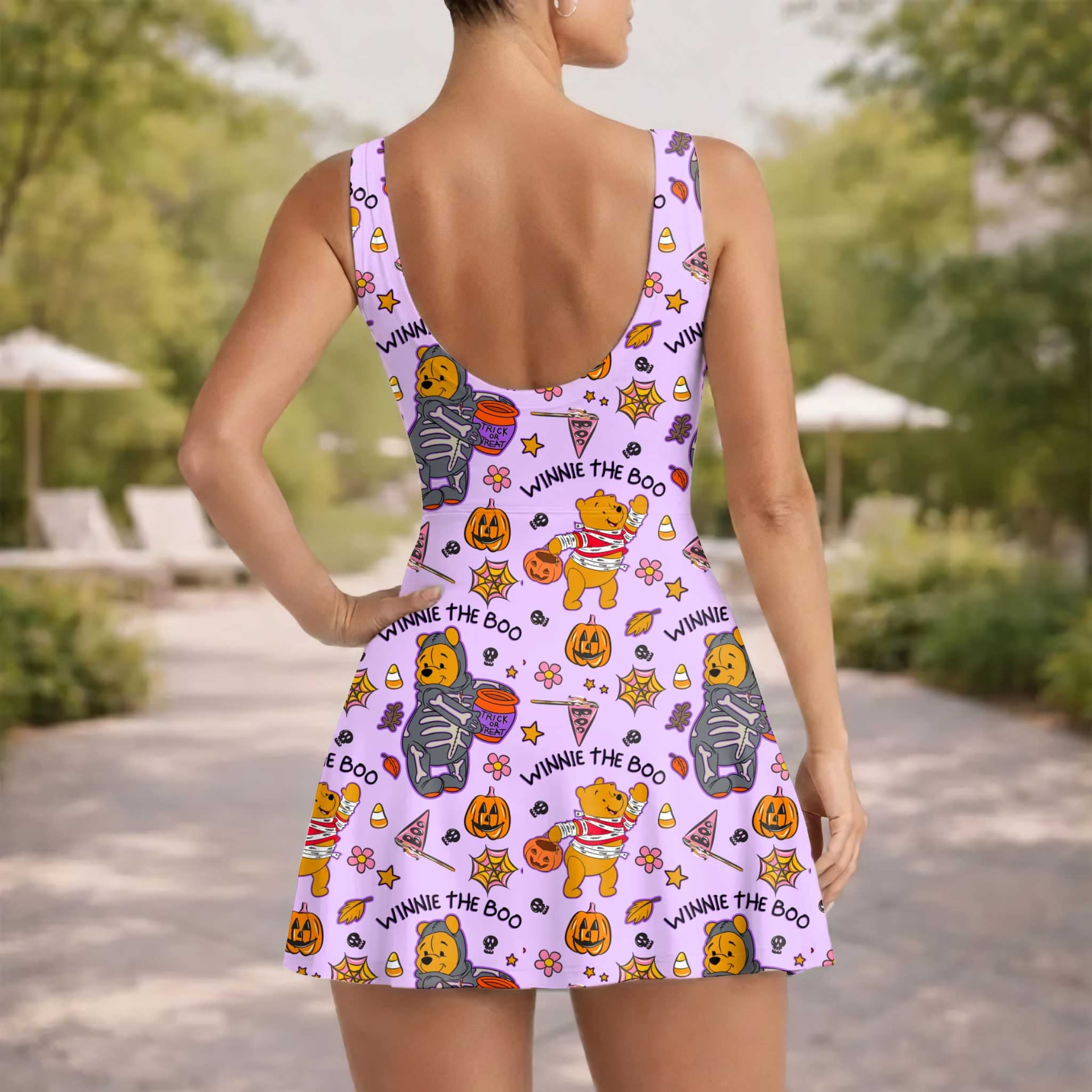 Winnie the Boo Halloween Tennis Dress, Mom And Me Matching Outfit, Disney Theme Park Vacation Clothes - Image 5