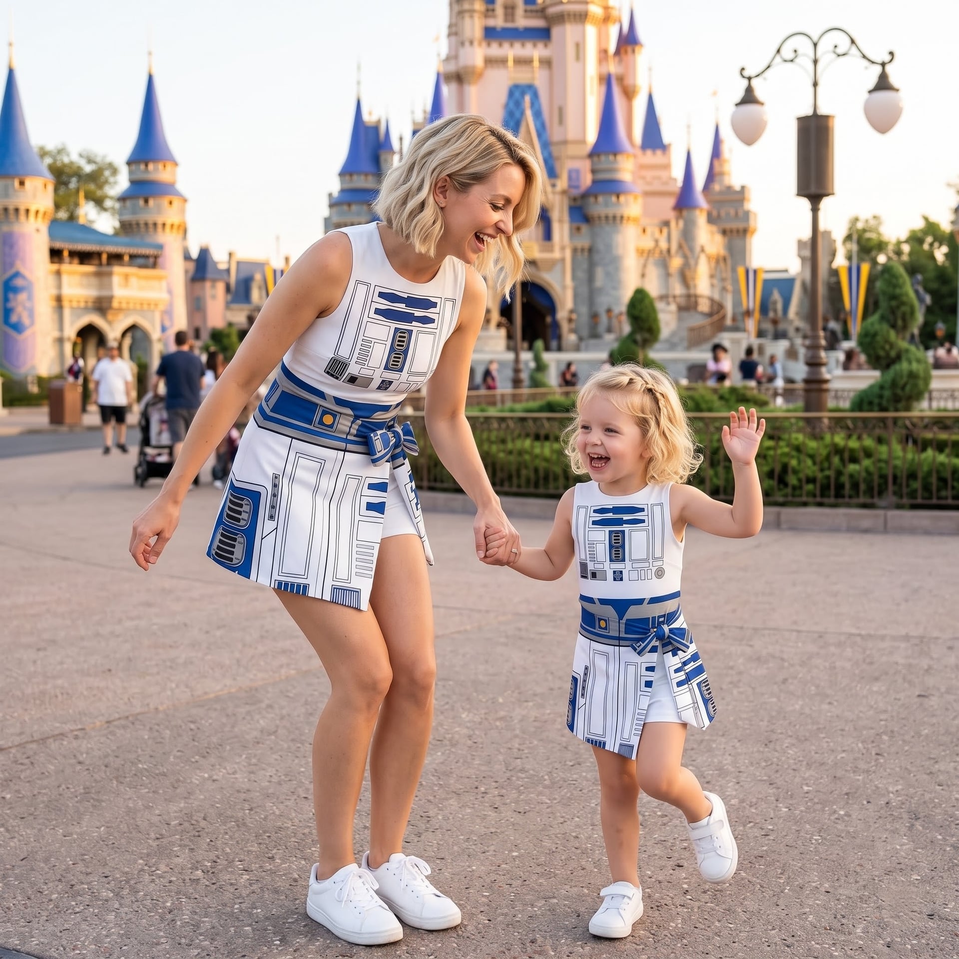 R2-D2 Tennis Dress, Mom And Me Matching Outfit, Star Wars Disney Park Vacation Clothes - Image 5