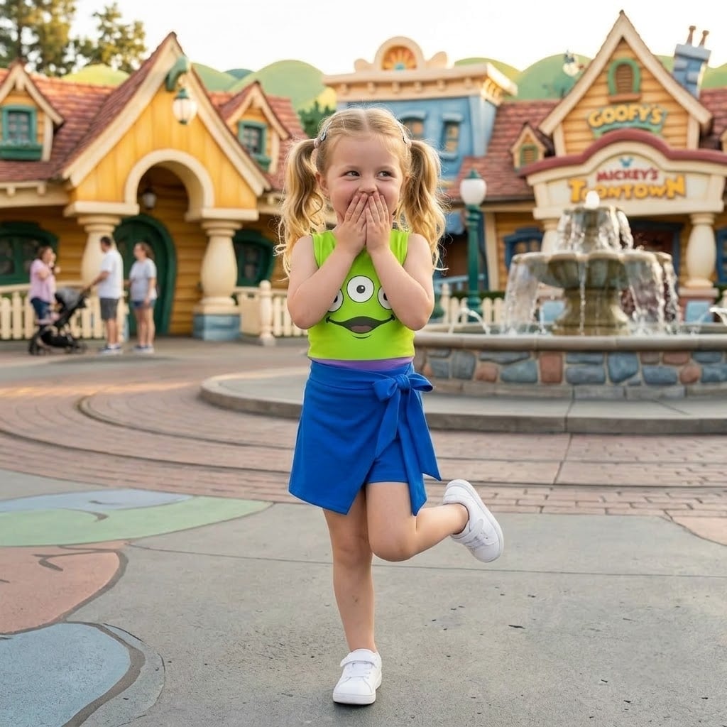 Toy Story Alien Tennis Dress, Mom And Me Matching Outfit, Disney Park Vacation Clothes - Image 4